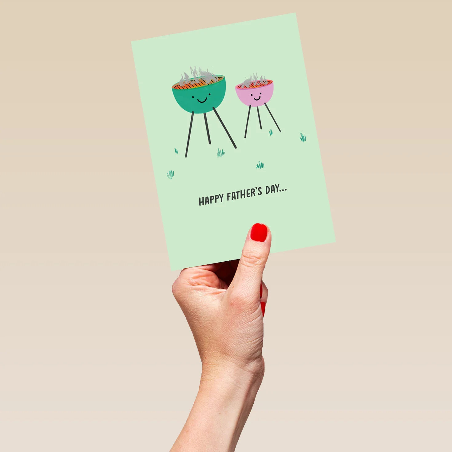 Personalised Editable Father's Day Card from little "Grill" - Image 5