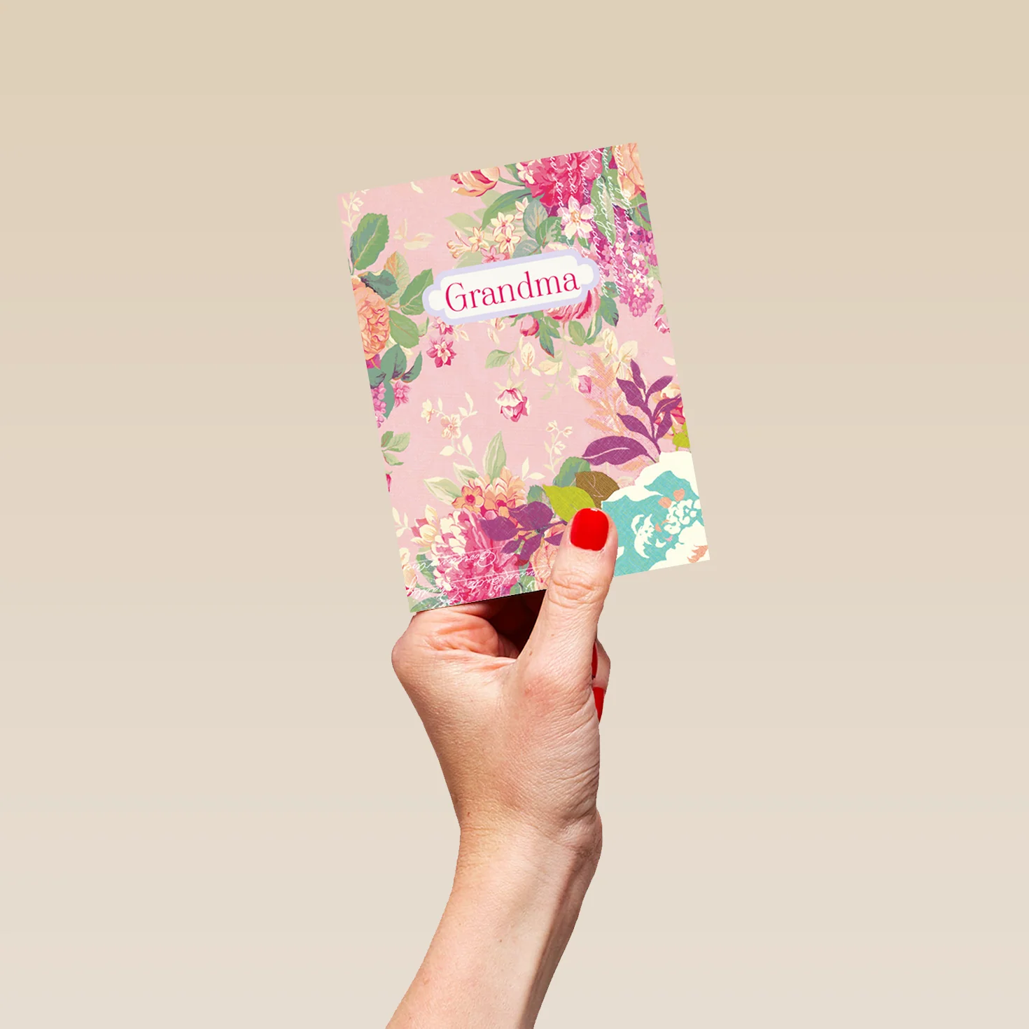 Personalised Editable Floral Birthday Card For Grandma - Image 4