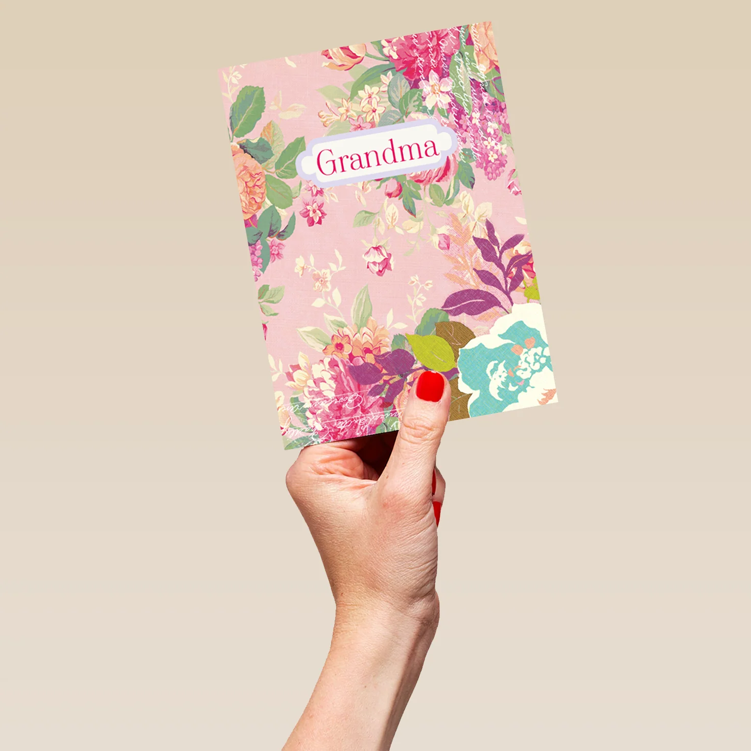 Personalised Editable Floral Birthday Card For Grandma - Image 5