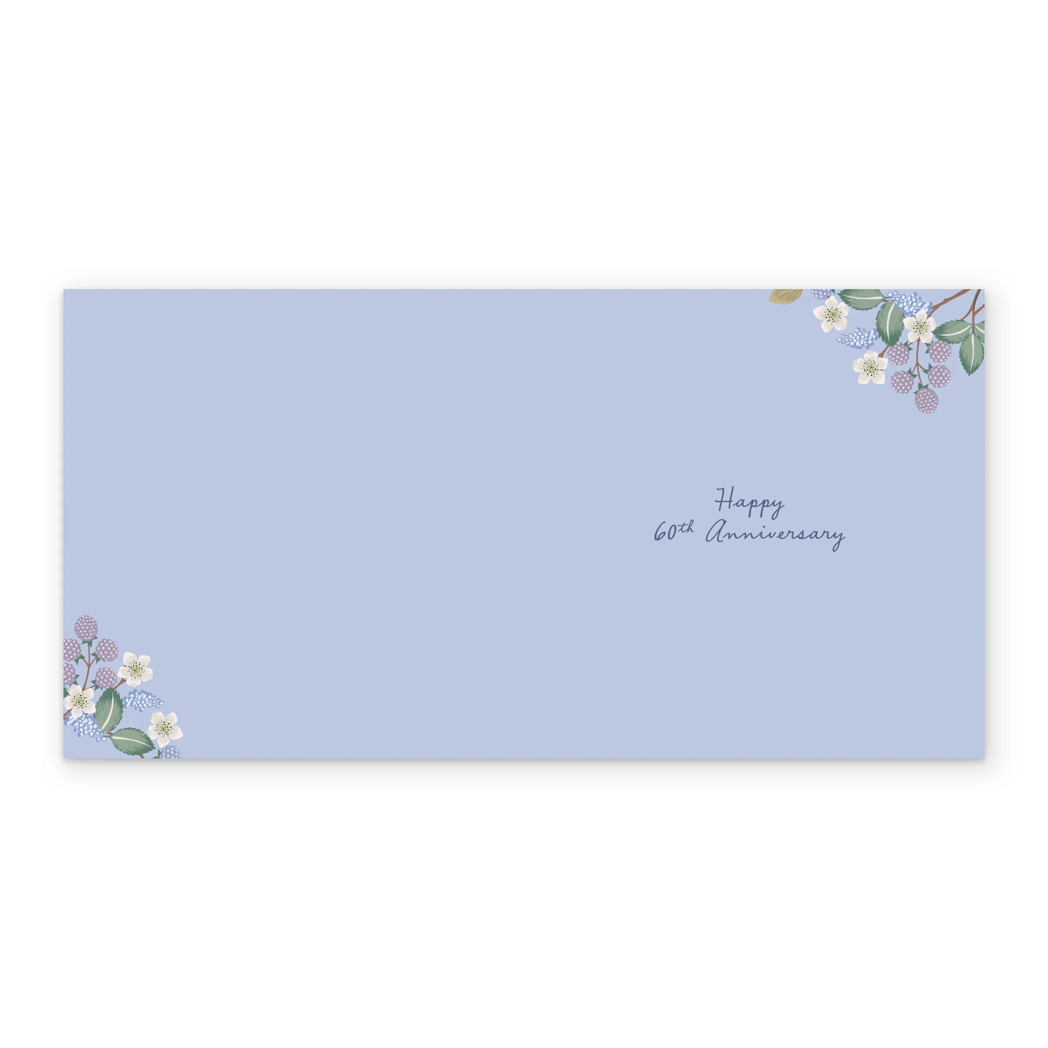 Personalised Editable Floral Botanical Pattern 60th Diamond Anniversary Card - Image 3