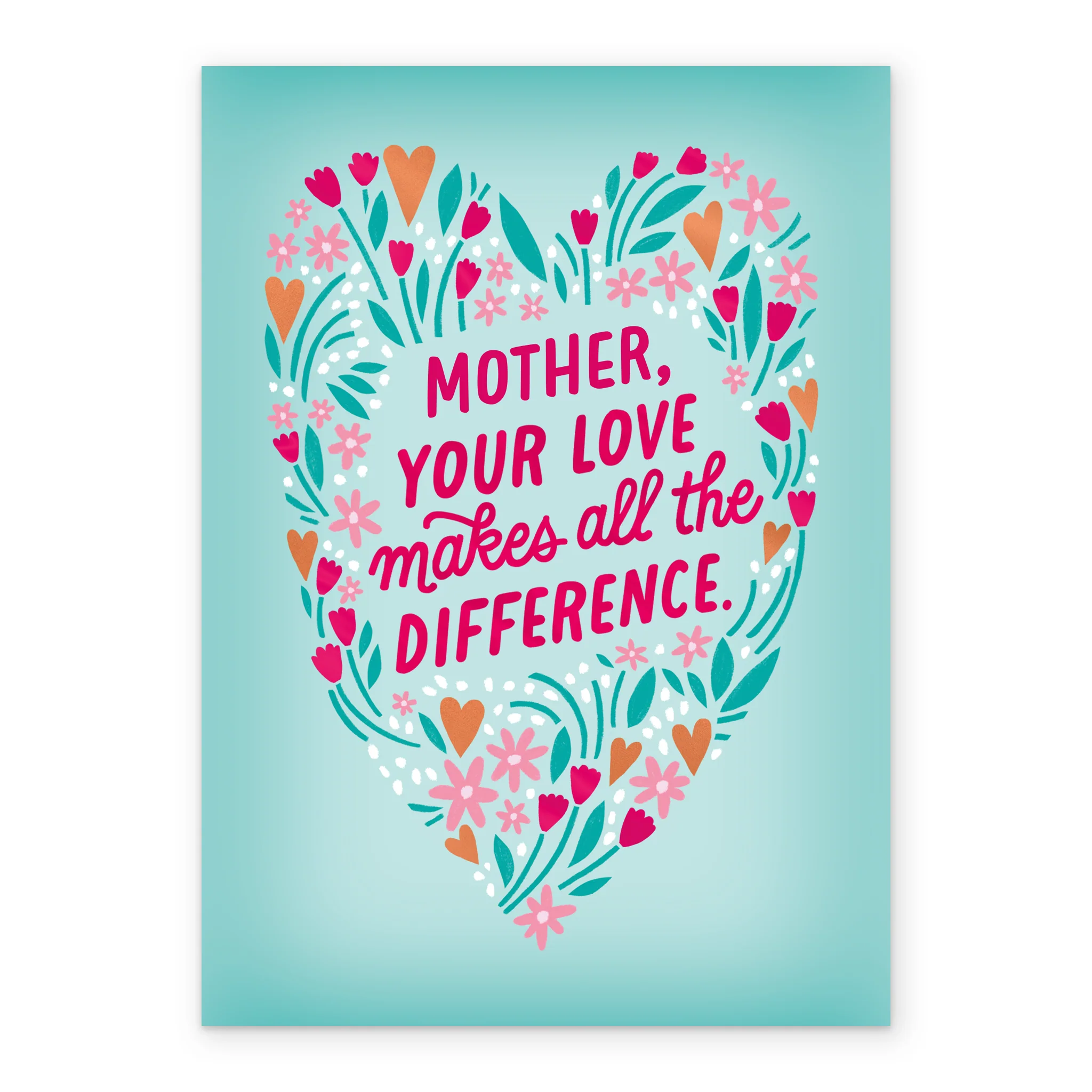 Personalised Editable Floral Heart Mother's Day Card - Image 2