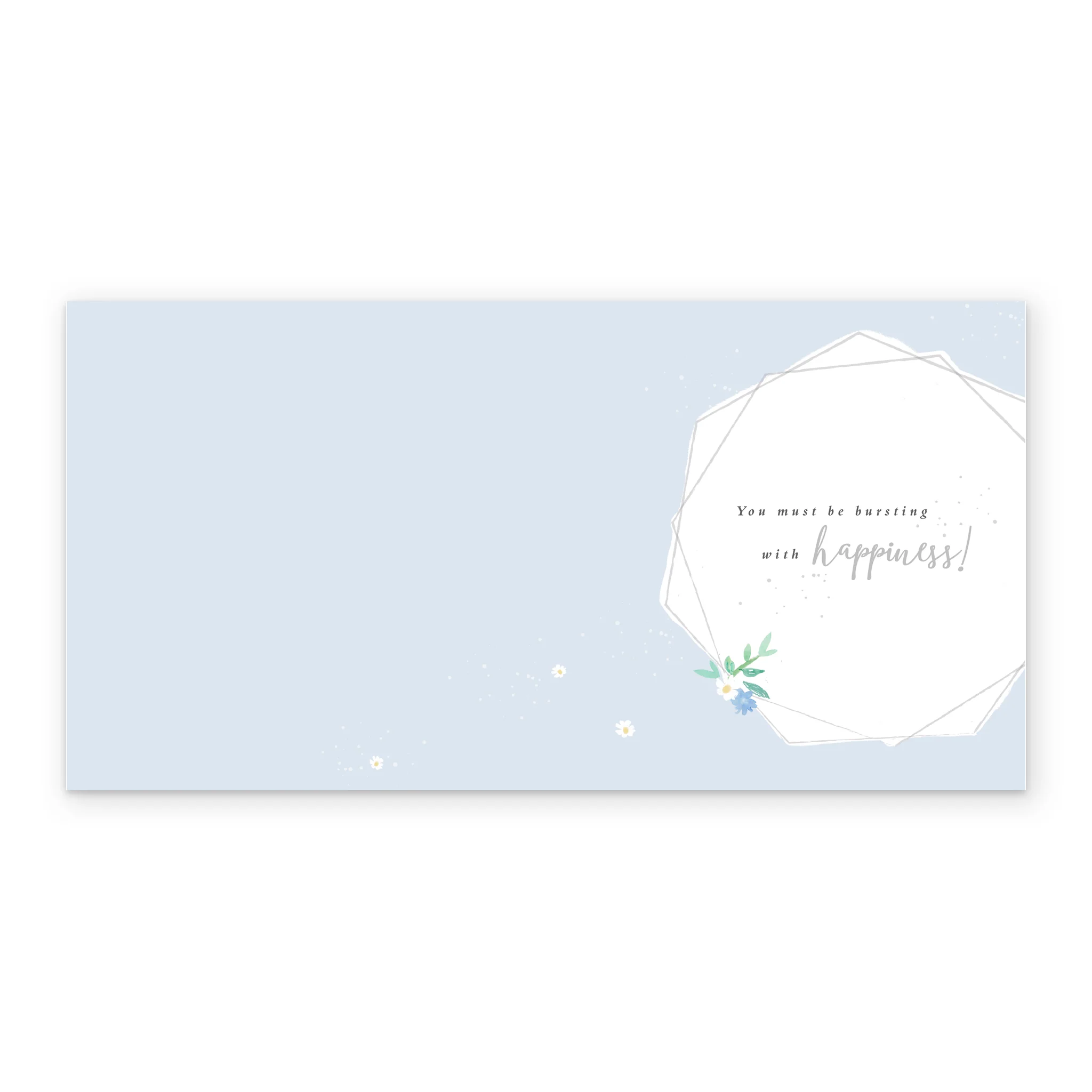 Personalised & Editable Floral Rabbit New Baby Boy Card - Image 3