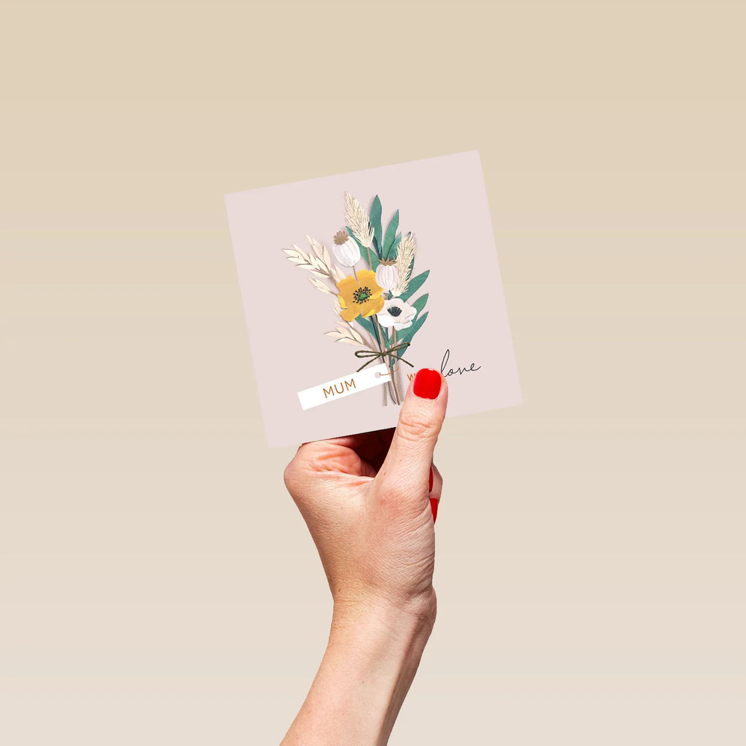 Personalised Editable Flower Arrangement Mother's Day Card - Image 4