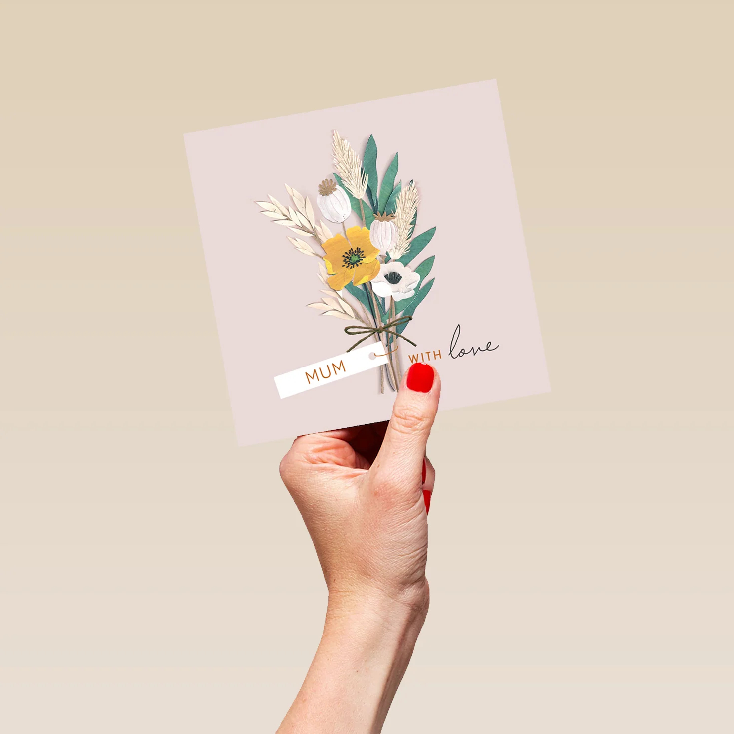 Personalised Editable Flower Arrangement Mother's Day Card - Image 5