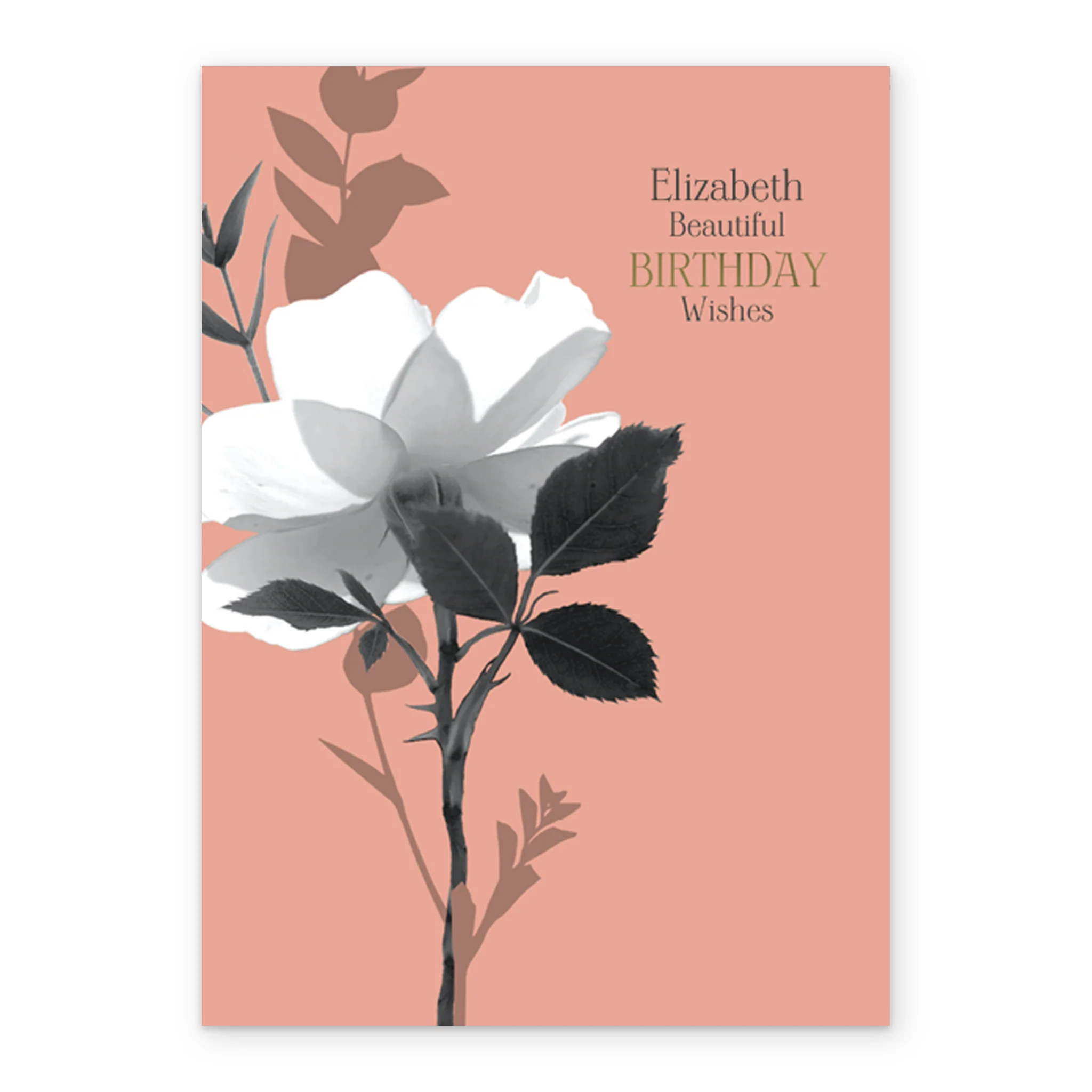 Personalised Editable Flower Beautiful Birthday Wishes Card - Image 2