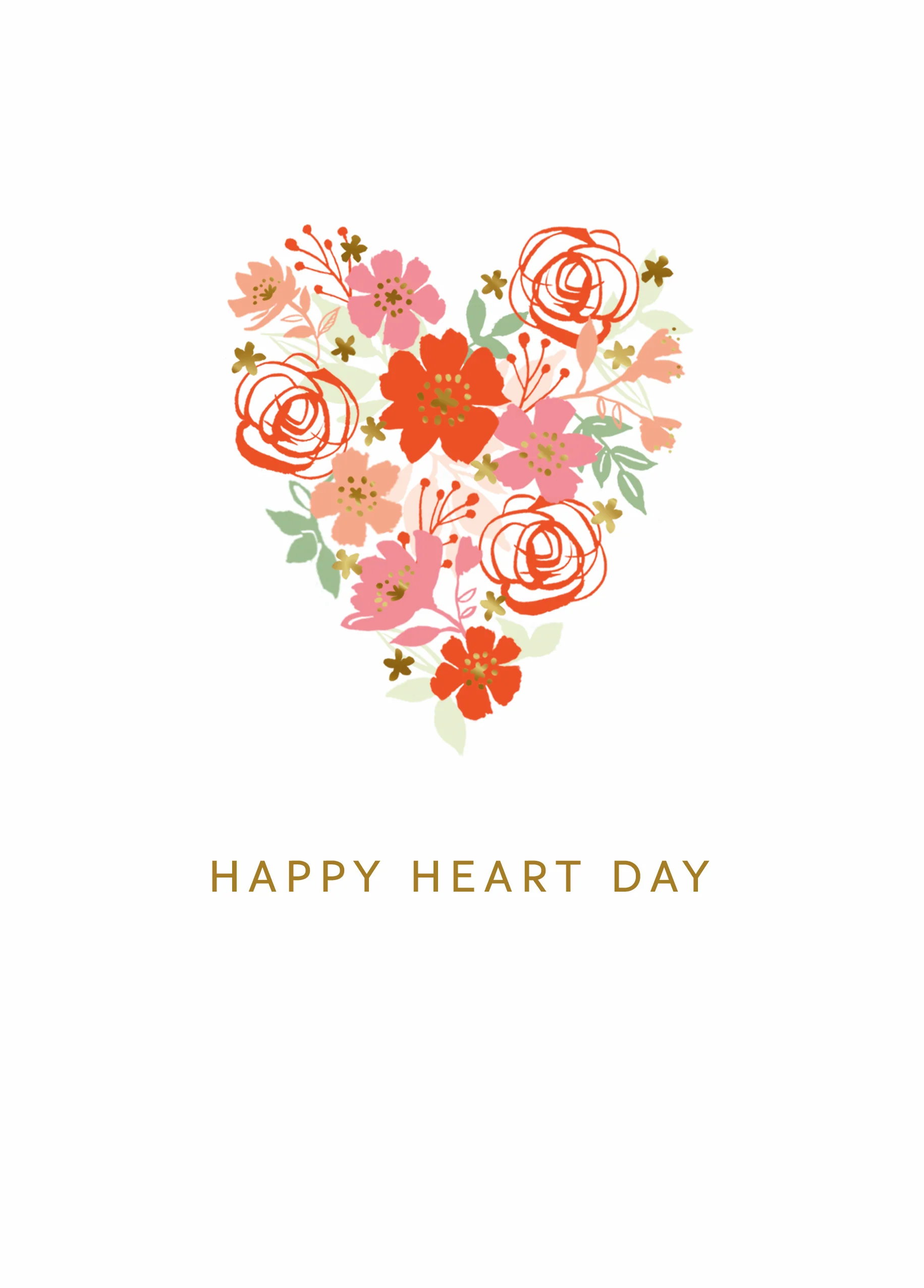 Personalised Editable Flowers in a Heart Valentine's Day Card