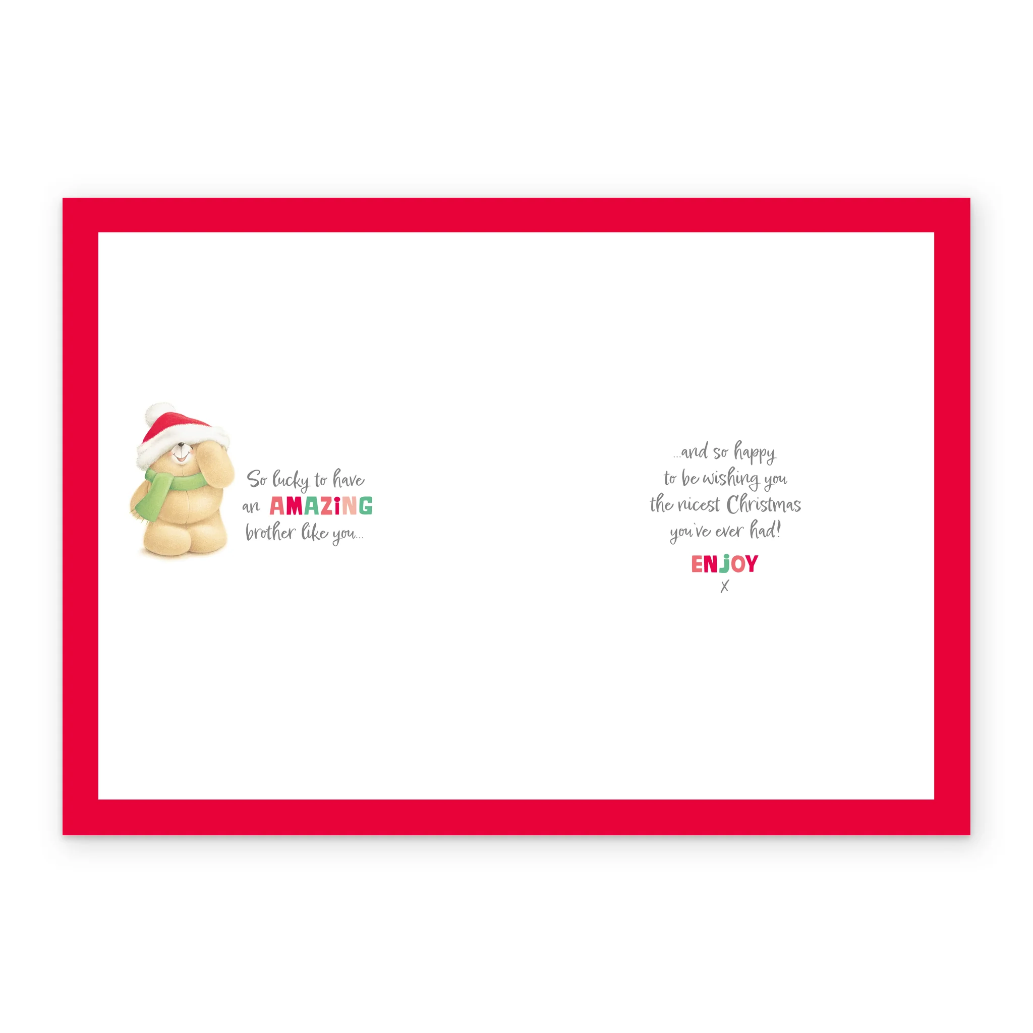 Personalised Editable Forever Friends Christmas Card for Brother - Image 3
