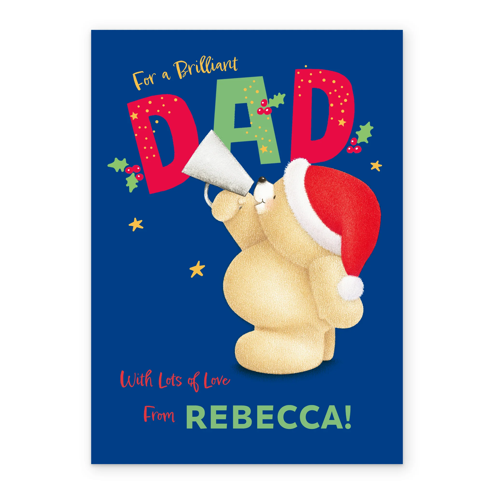 Personalised Editable Forever Friends Christmas Card for Dad - Image 2