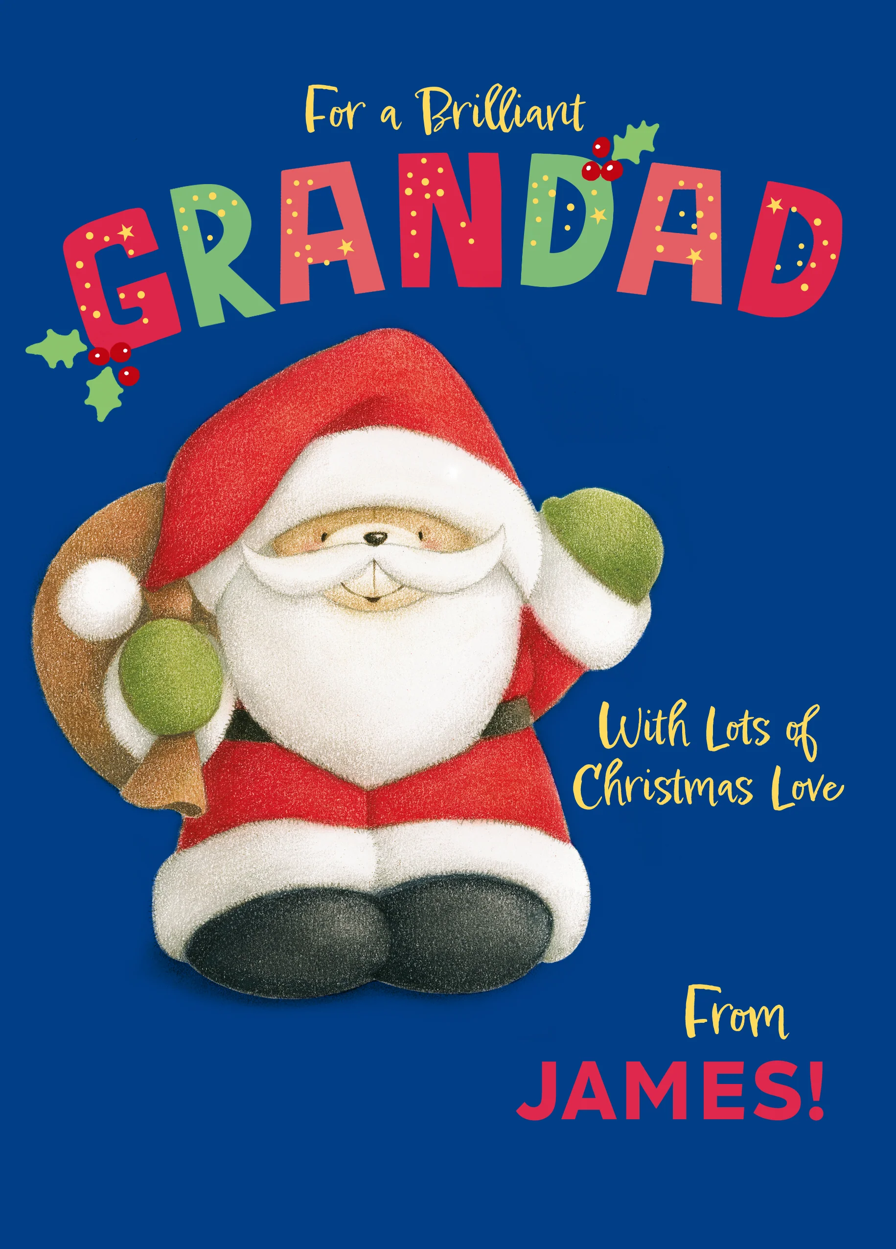 Personalised Editable Forever Friends Christmas Card for Grandad