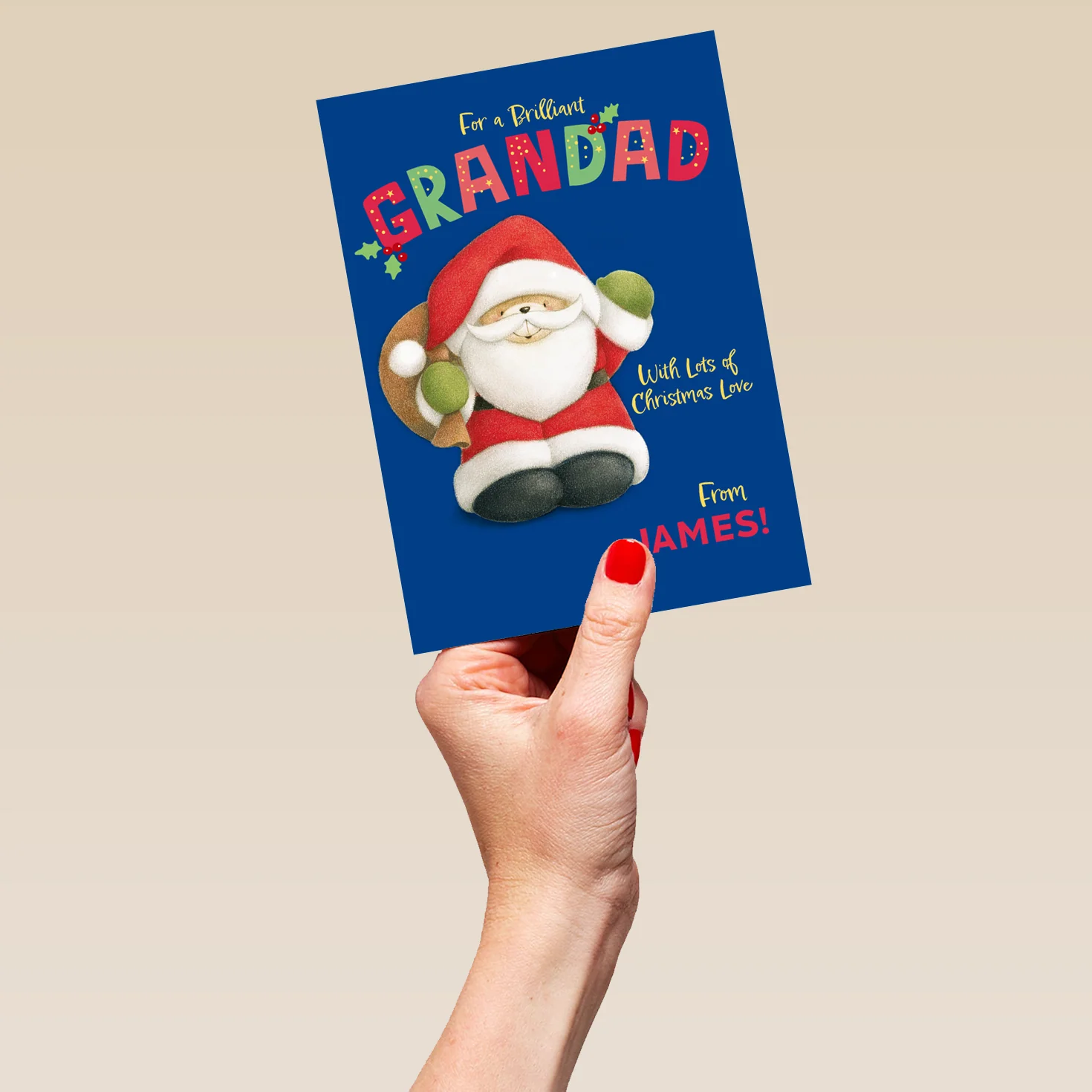 Personalised Editable Forever Friends Christmas Card for Grandad - Image 5
