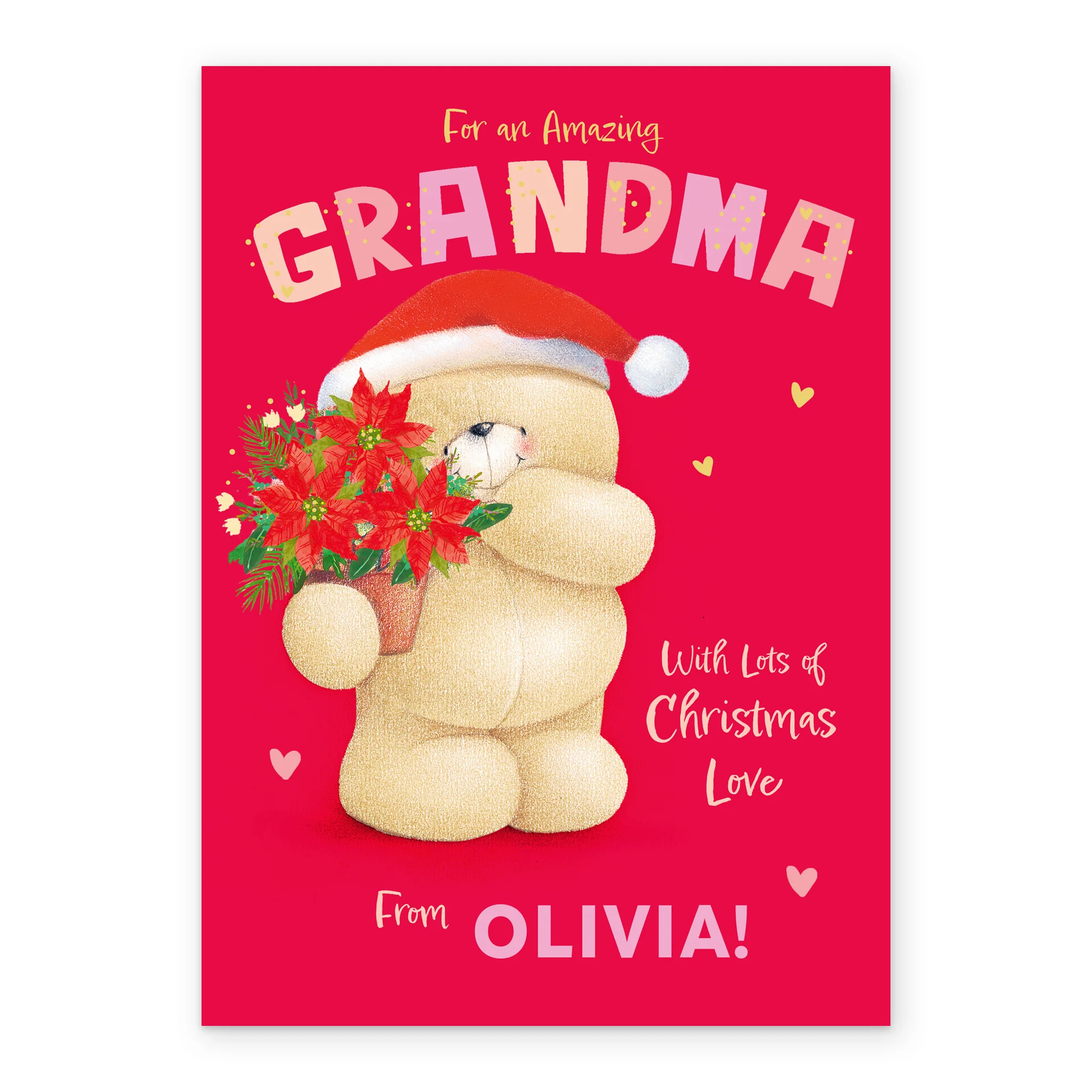 Personalised Editable Forever Friends Christmas Card for Grandma - Image 2