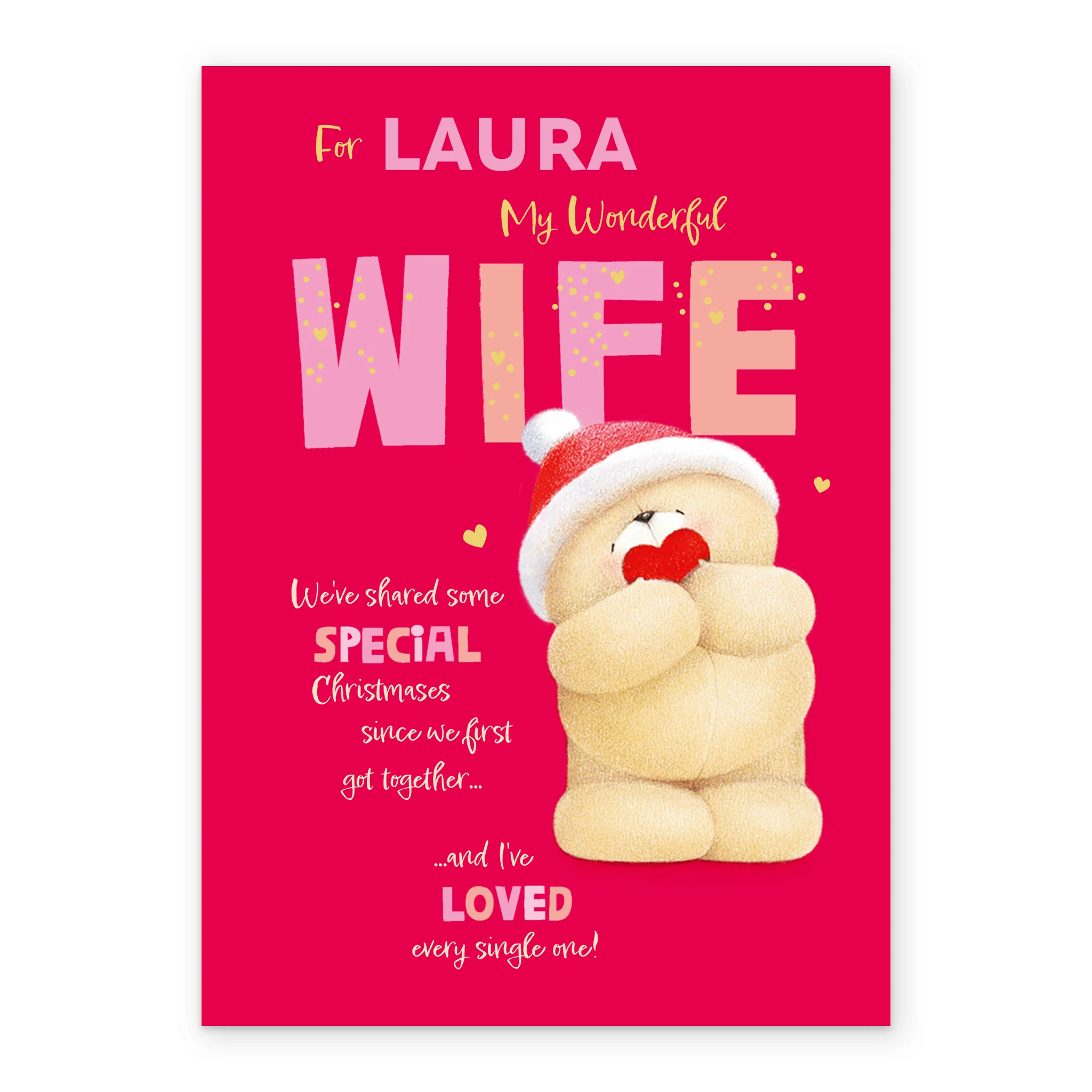 Personalised Editable Forever Friends Christmas Card for Wife - Image 2
