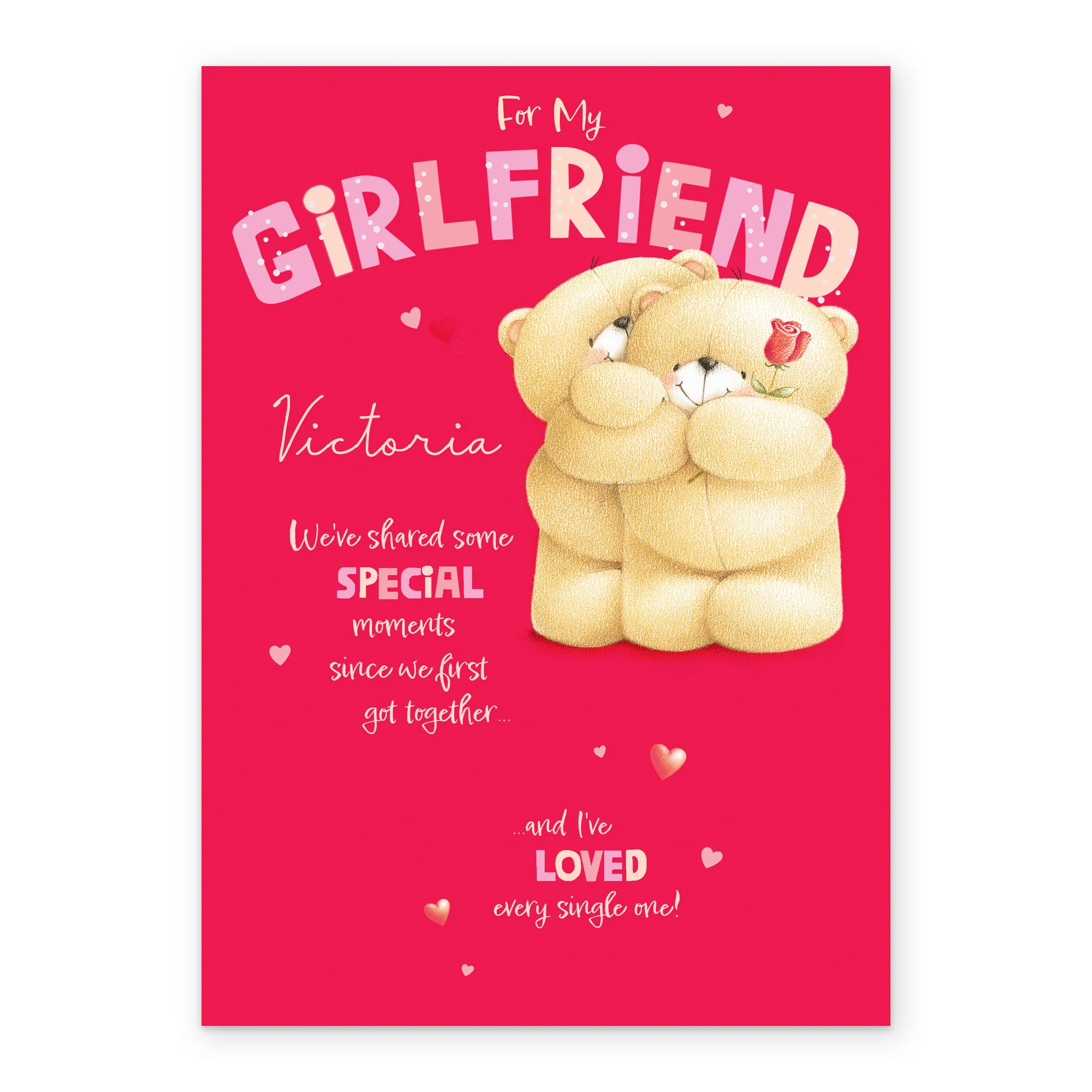 Personalised & Editable Forever Friends Girlfriend Greeting Card - Image 2
