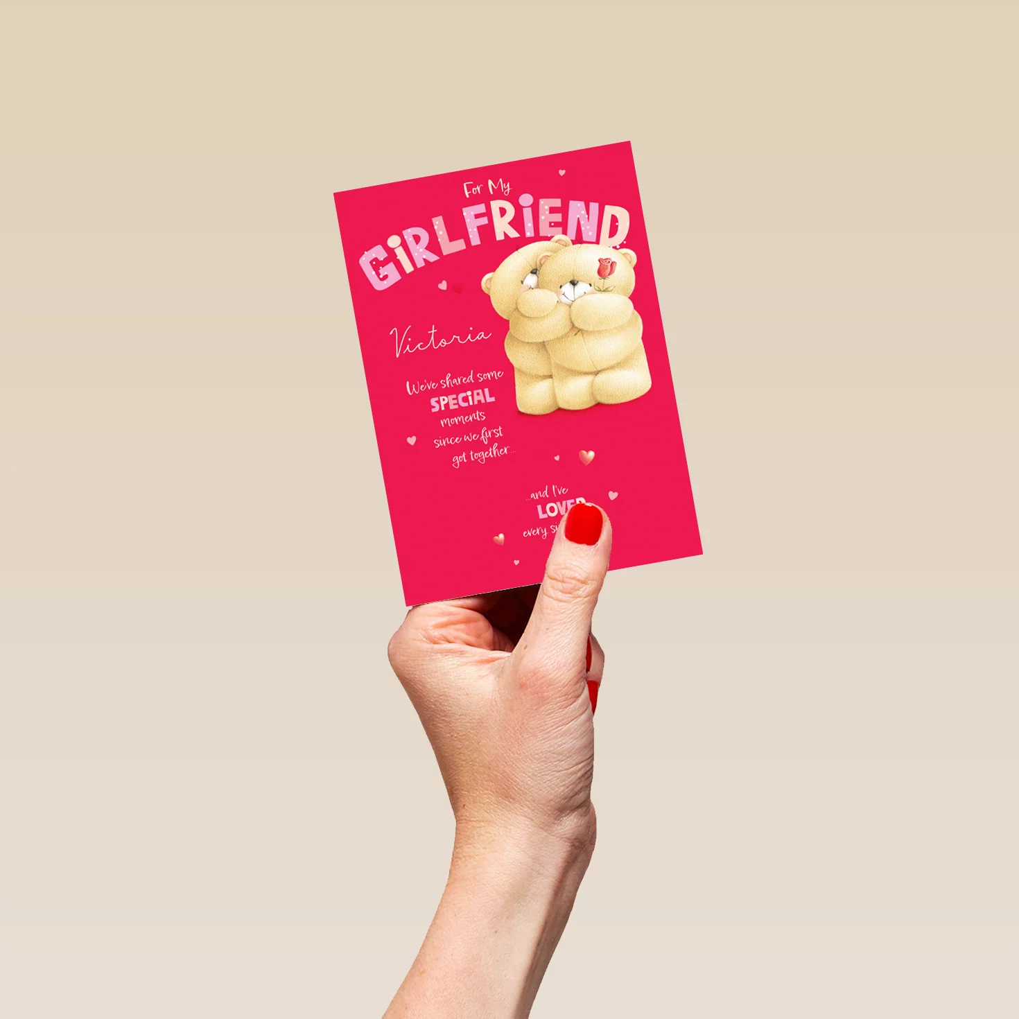 Personalised & Editable Forever Friends Girlfriend Greeting Card - Image 4