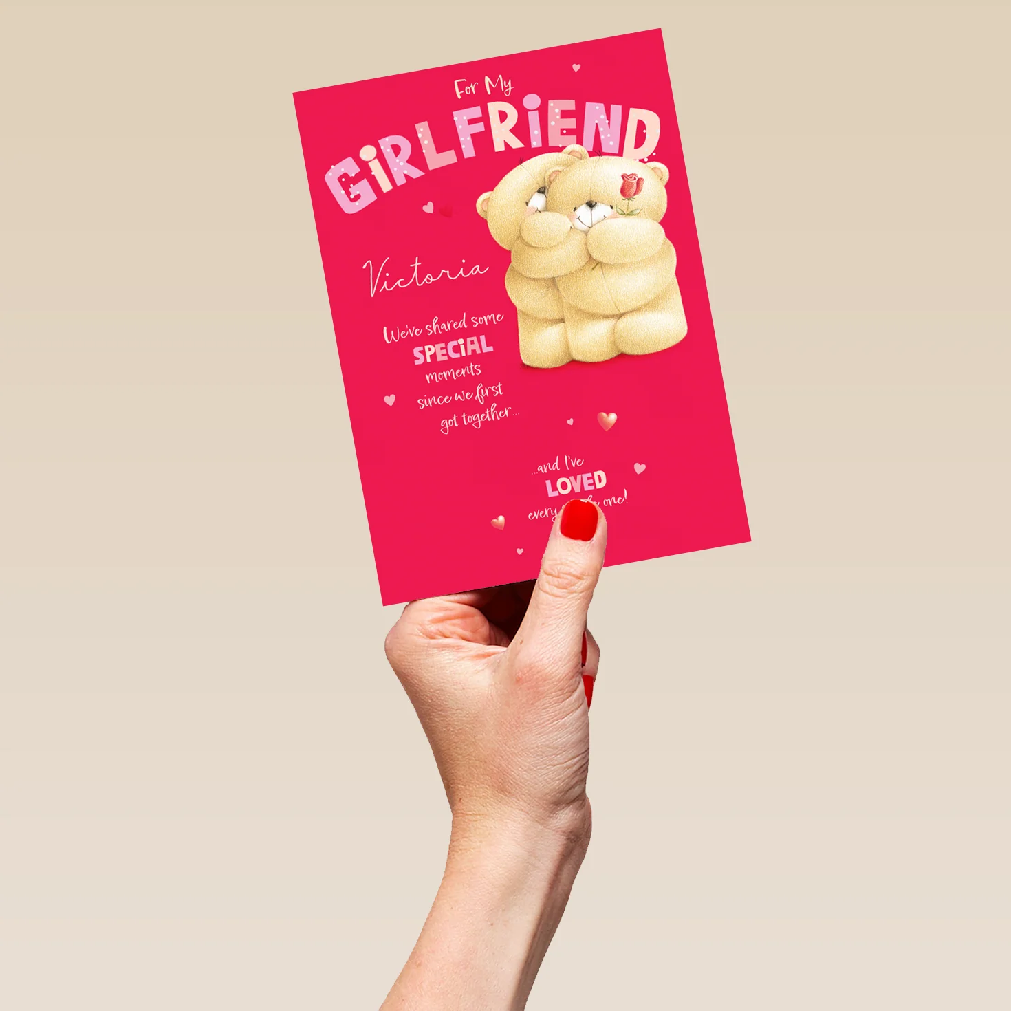 Personalised & Editable Forever Friends Girlfriend Greeting Card - Image 5