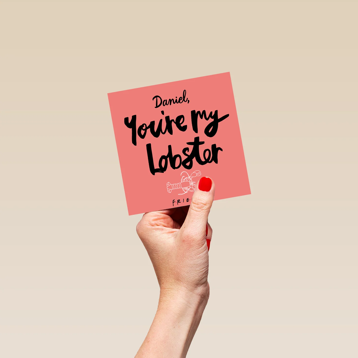 Personalised & Editable Friends 'You're My Lobster' Greeting Card - Image 4