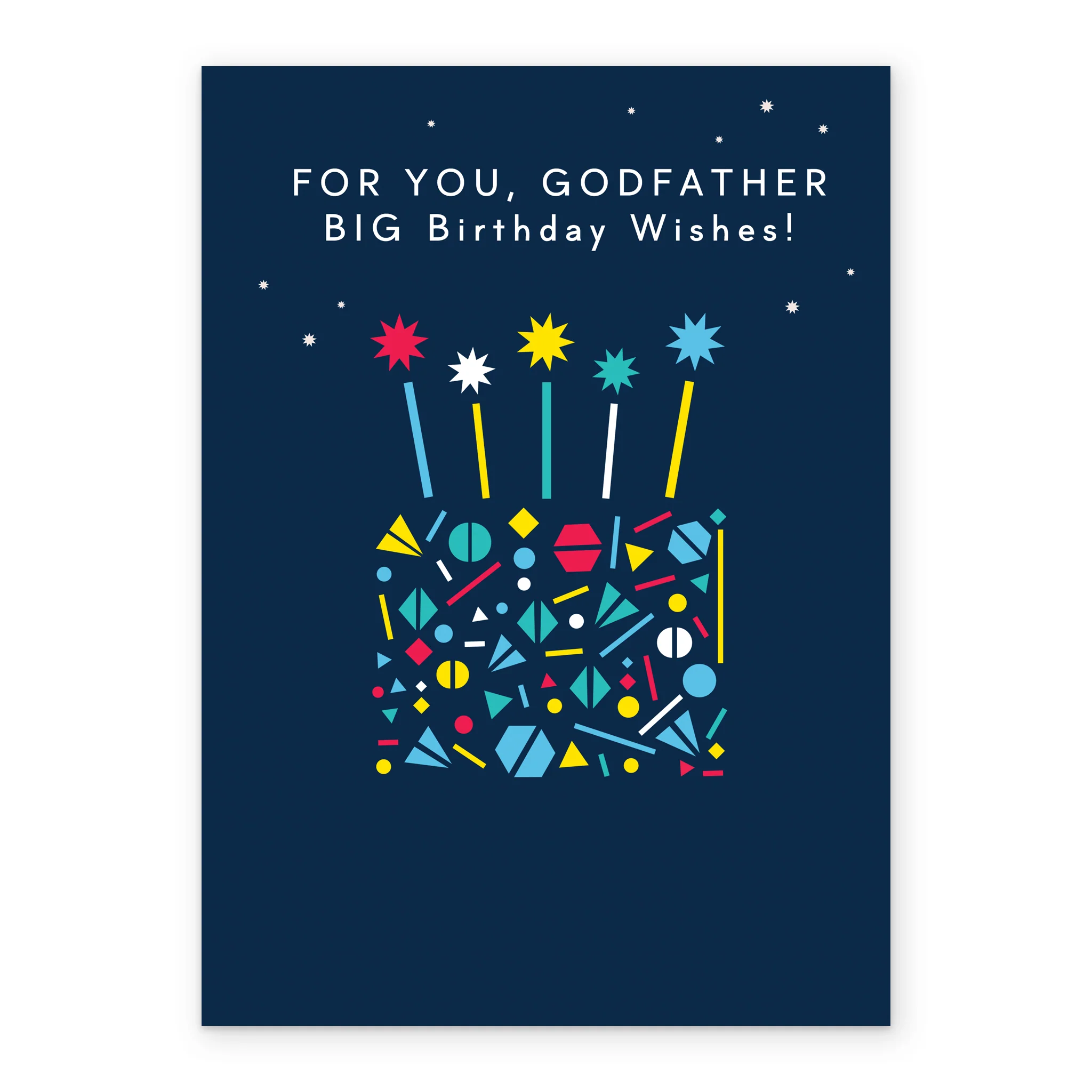 Personalised & Editable Fun Cake Godfather Birthday Card - Image 2