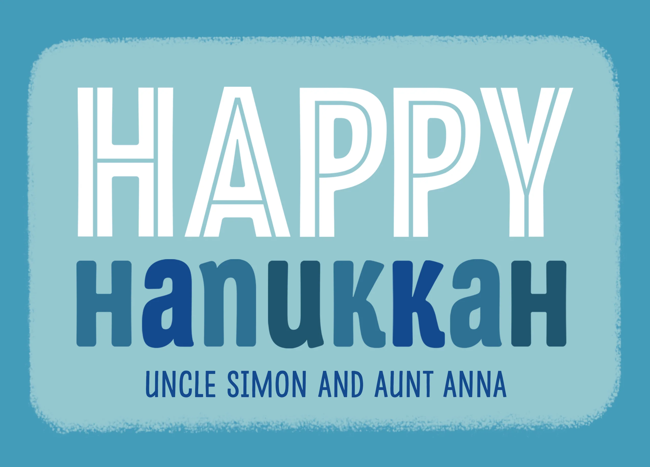 Personalised Editable Fun 'Happy Hanukkah' Festival of Lights Card