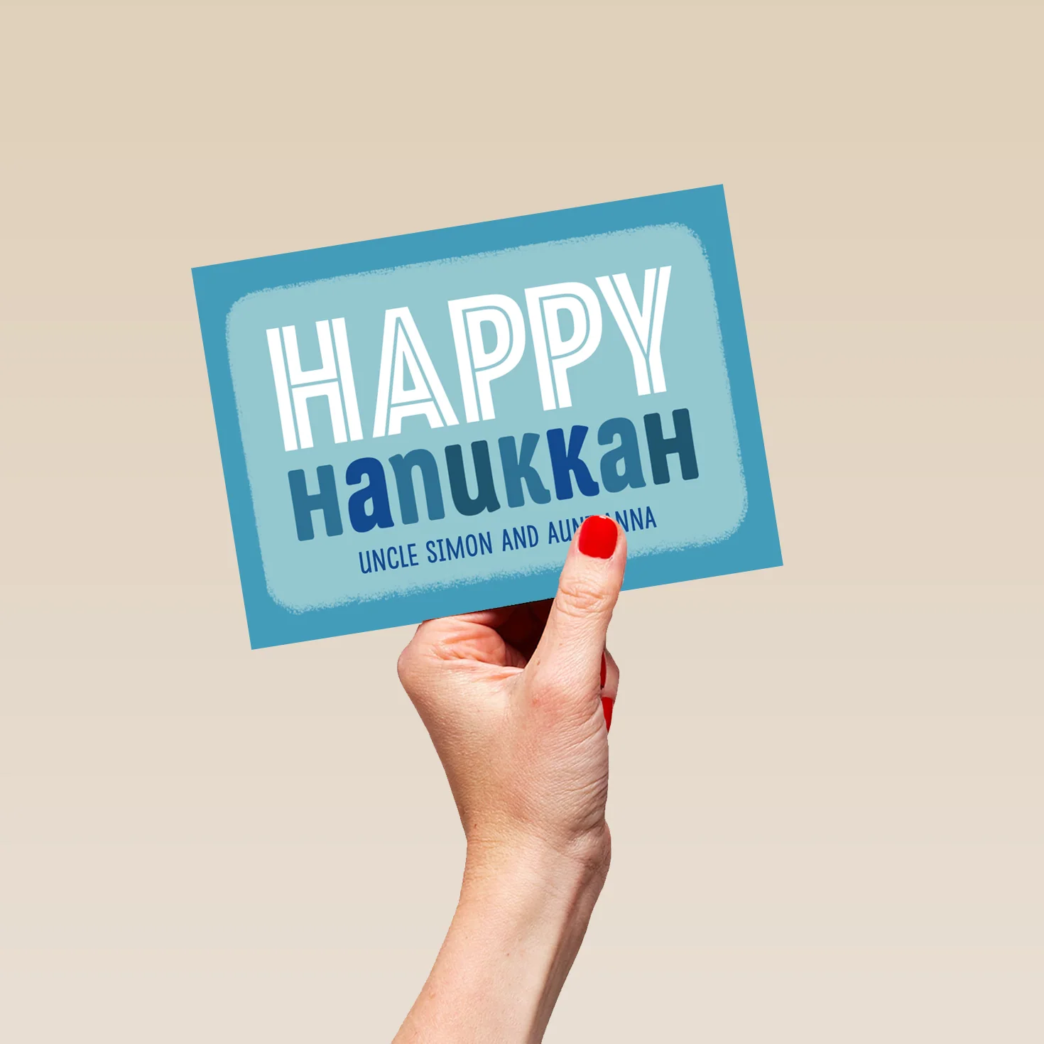 Personalised Editable Fun 'Happy Hanukkah' Festival of Lights Card - Image 5