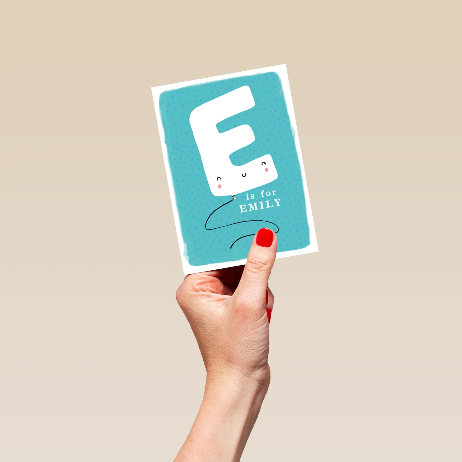 Personalised Editable Fun Letter E Kids Birthday Card - Image 4