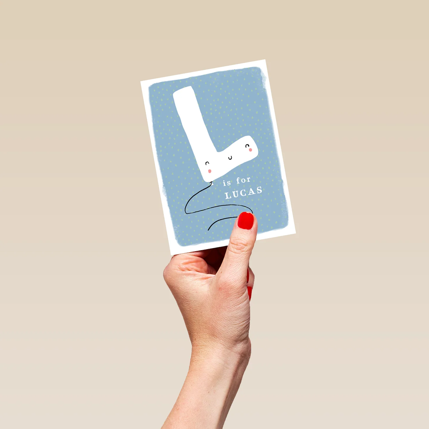 Personalised Editable Fun Letter L Kids Birthday Card - Image 4