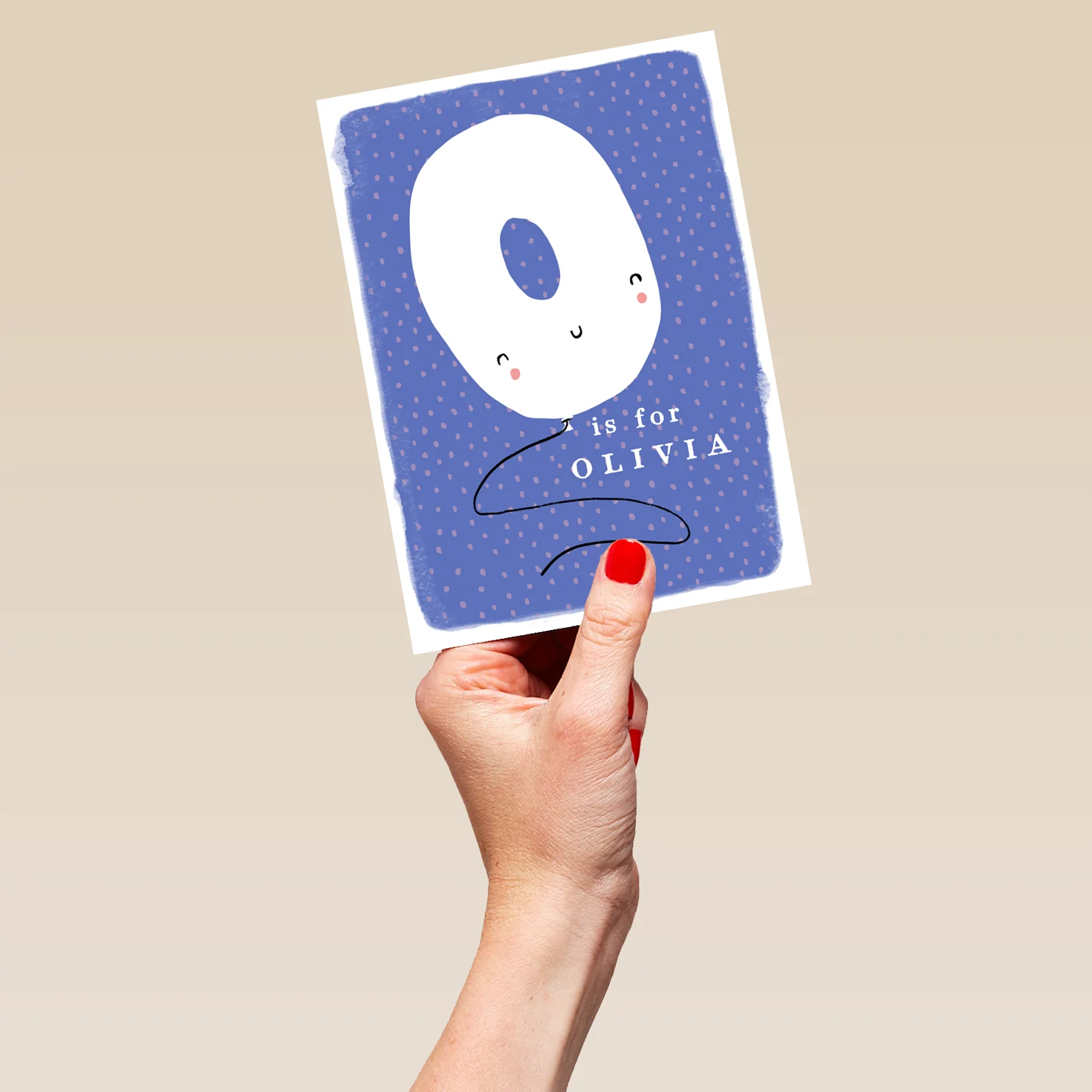 Personalised Editable Fun Letter O Kids Birthday Card - Image 5