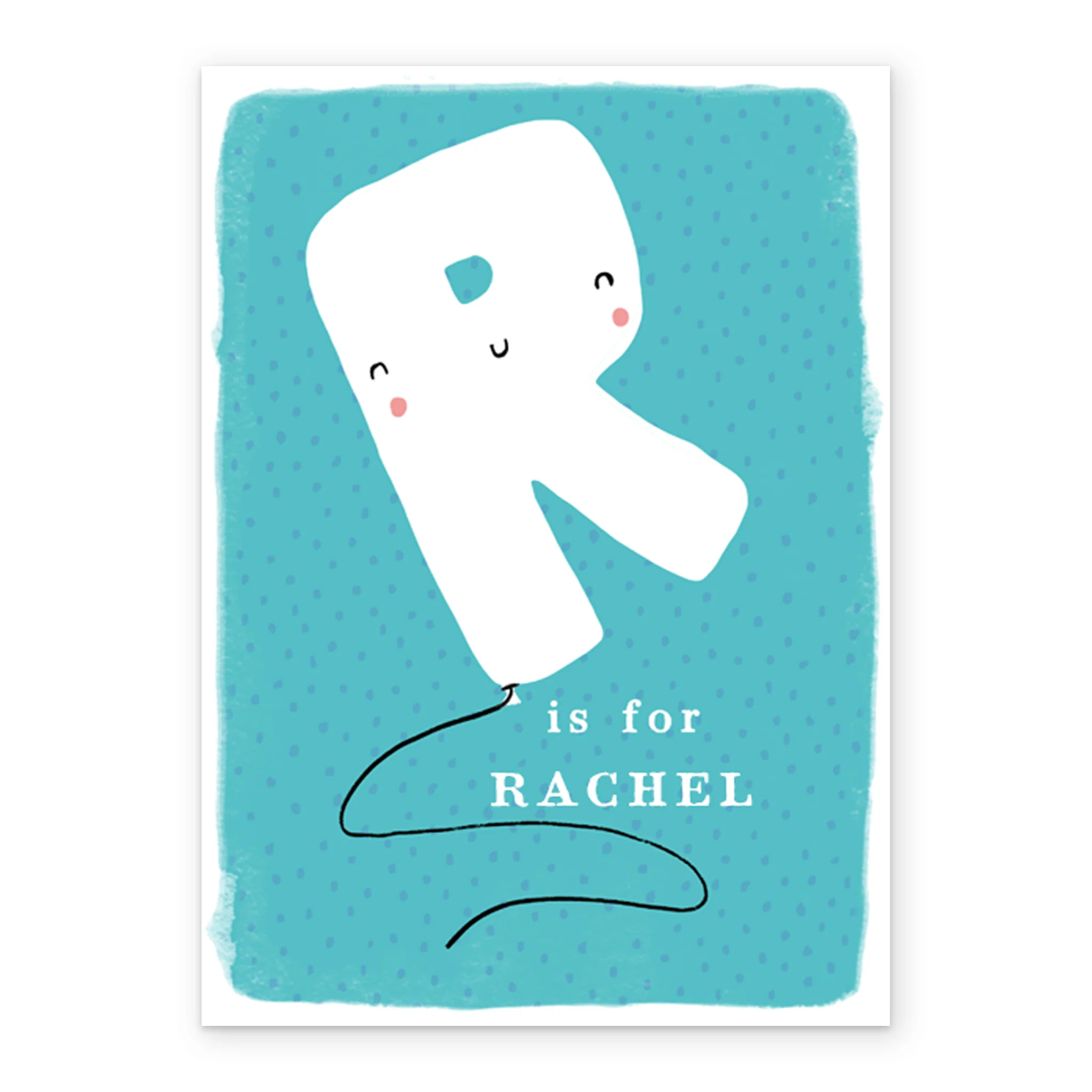 Personalised Editable Fun Letter R Kids Birthday Card - Image 2