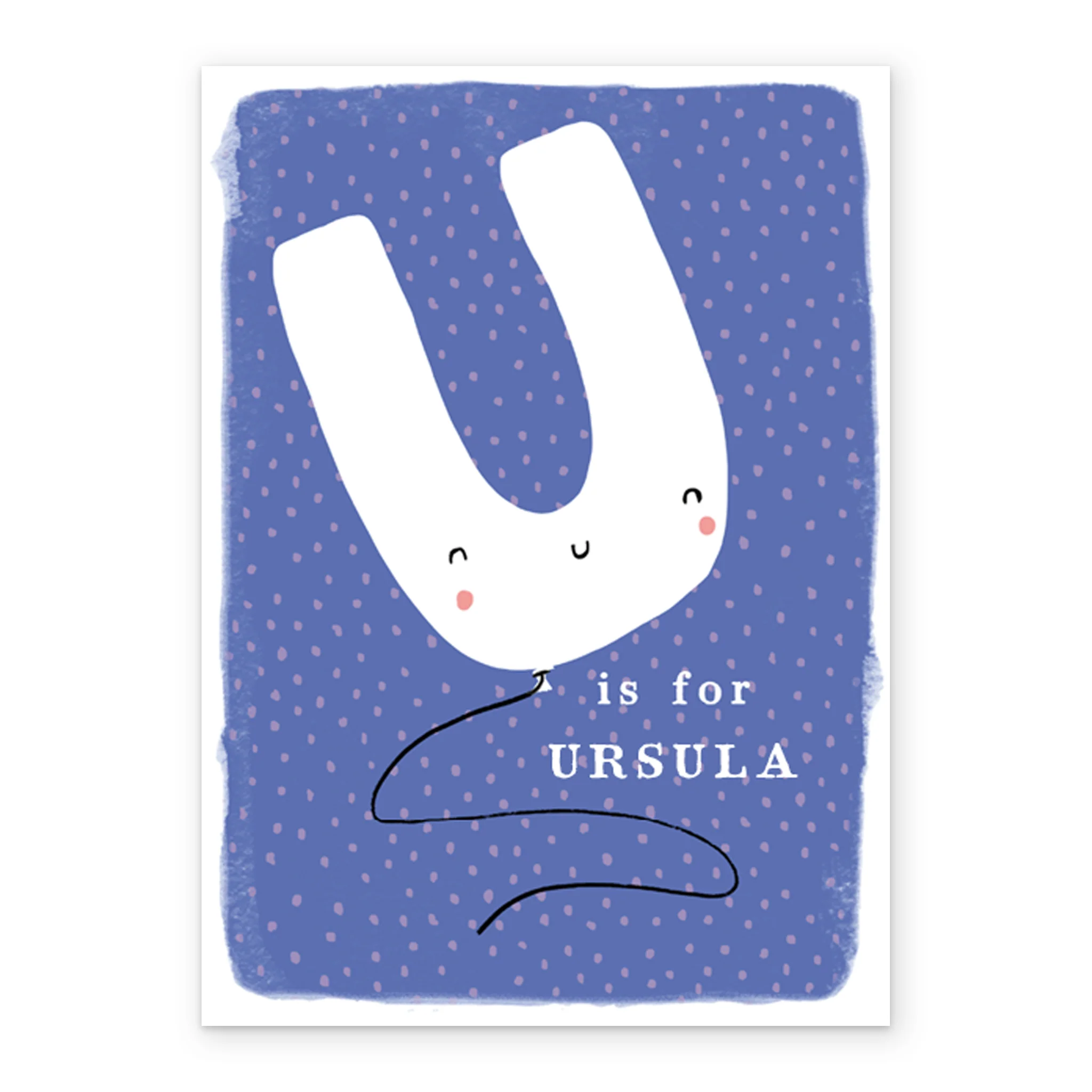 Personalised Editable Fun Letter U Kids Birthday Card - Image 2