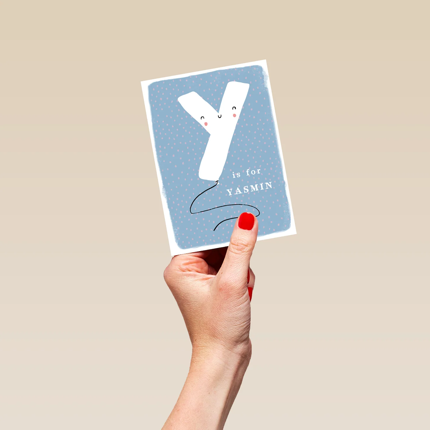 Personalised Editable Fun Letter Y Kids Birthday Card - Image 4