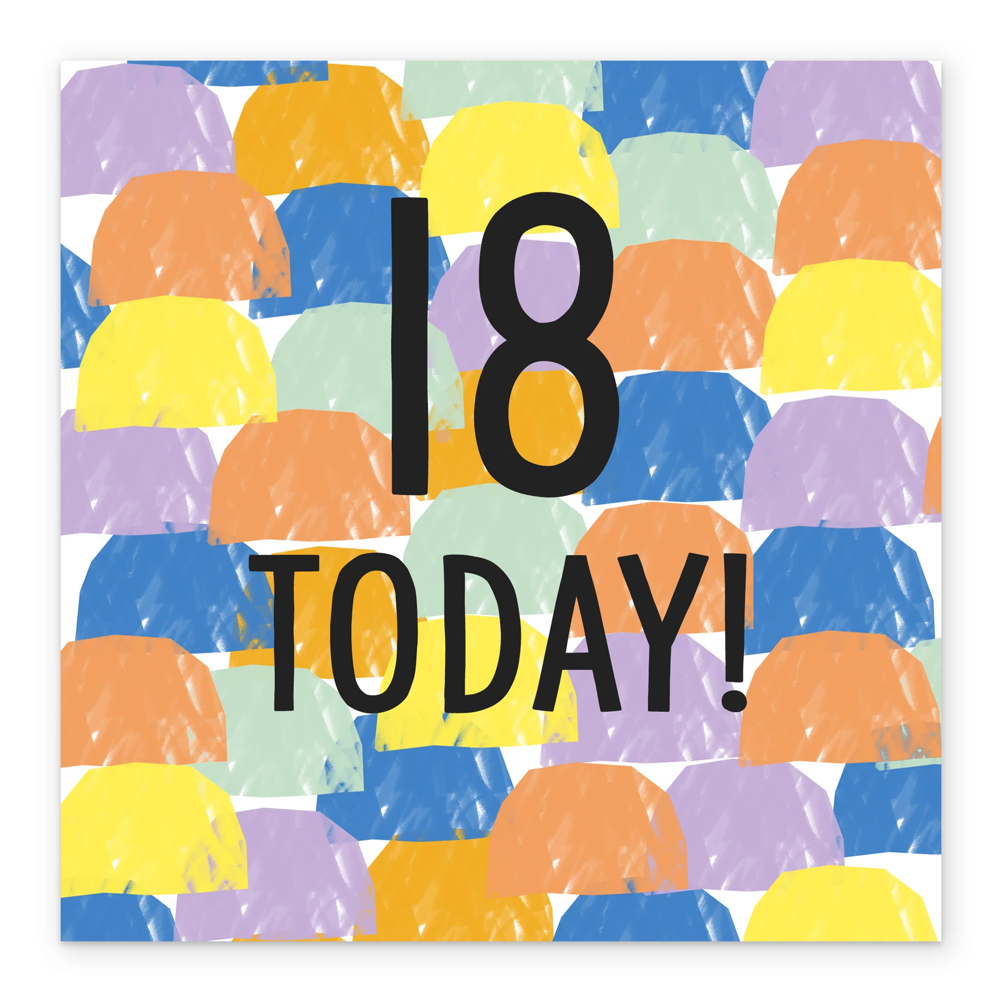 Personalised & Editable Fun Shapes 18th Birthday Card - Image 2