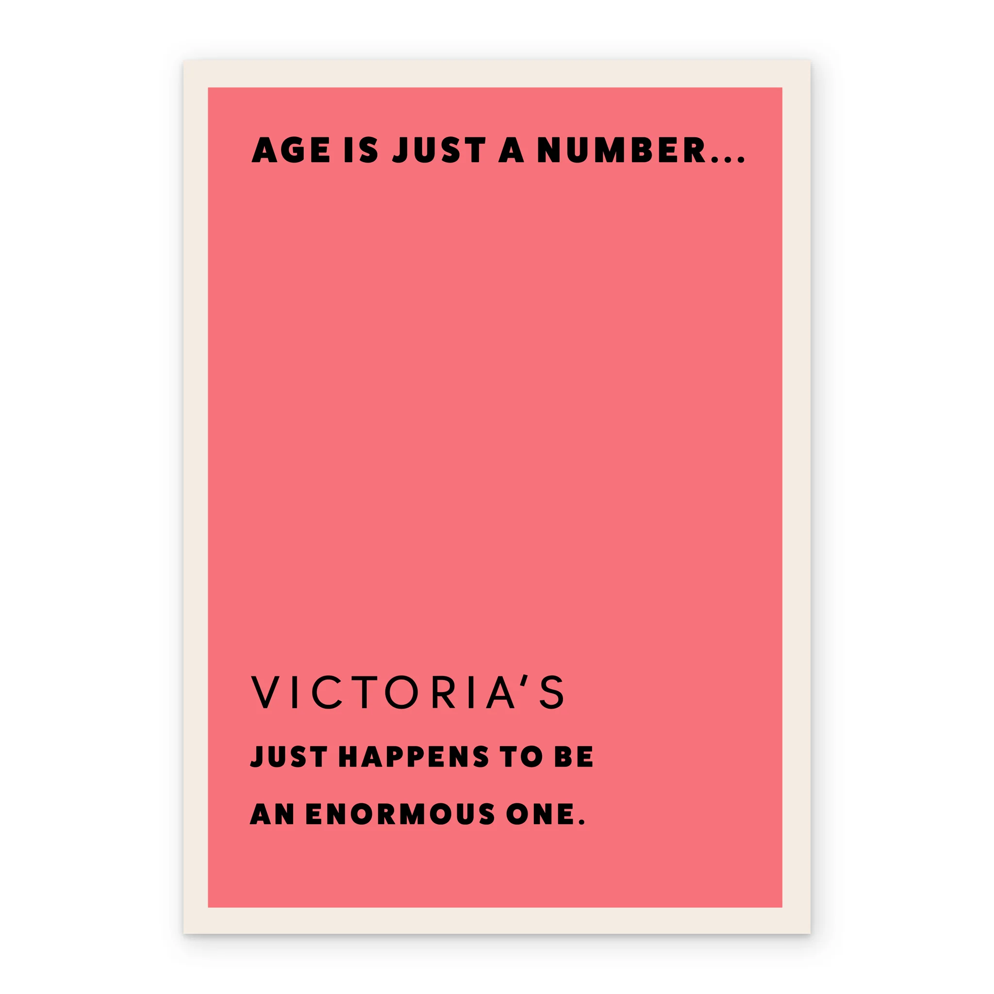 Personalised Editable Funny 'Age Is Just A Number' Birthday Card - Image 2