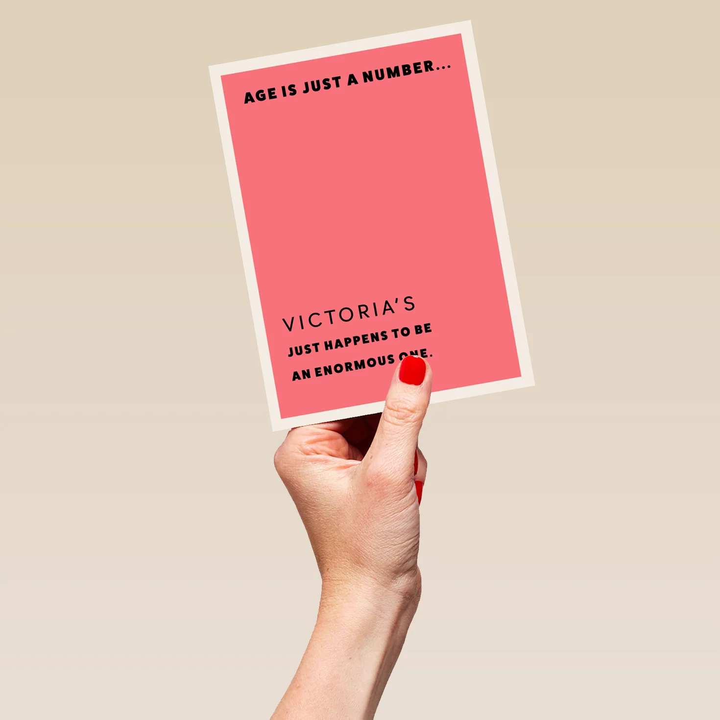 Personalised Editable Funny 'Age Is Just A Number' Birthday Card - Image 5