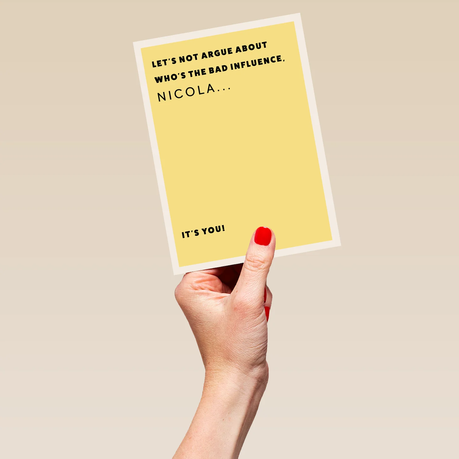 Personalised Editable Funny 'Bad Influence' Birthday Card - Image 5