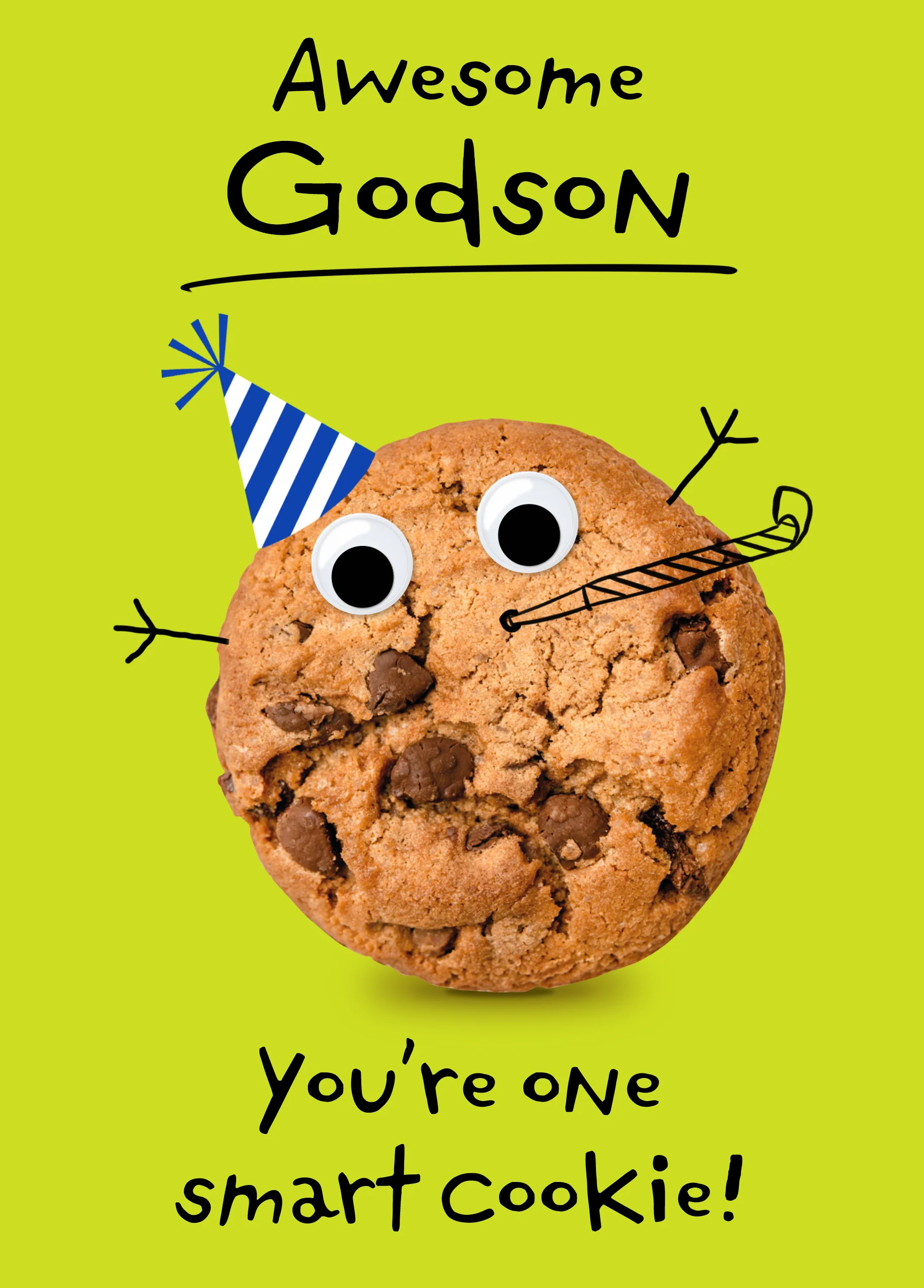 Personalised & Editable Funny Cooker Godson Greeting Card