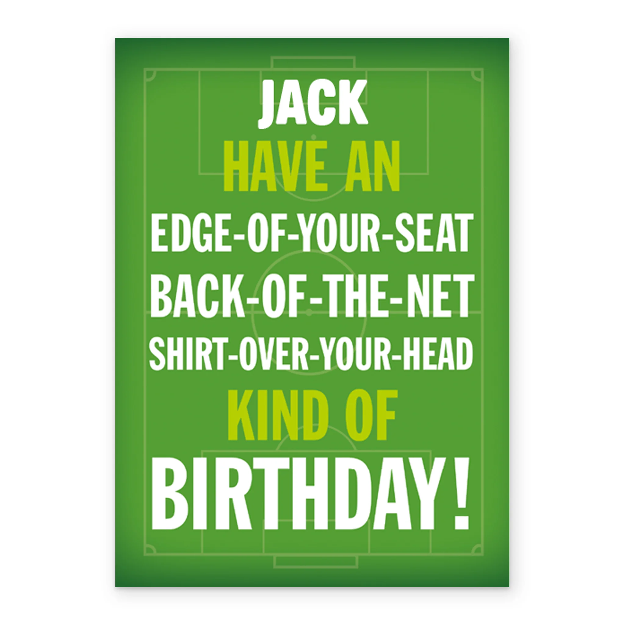 Personalised Editable Funny Football Themed Birthday Card - Image 2