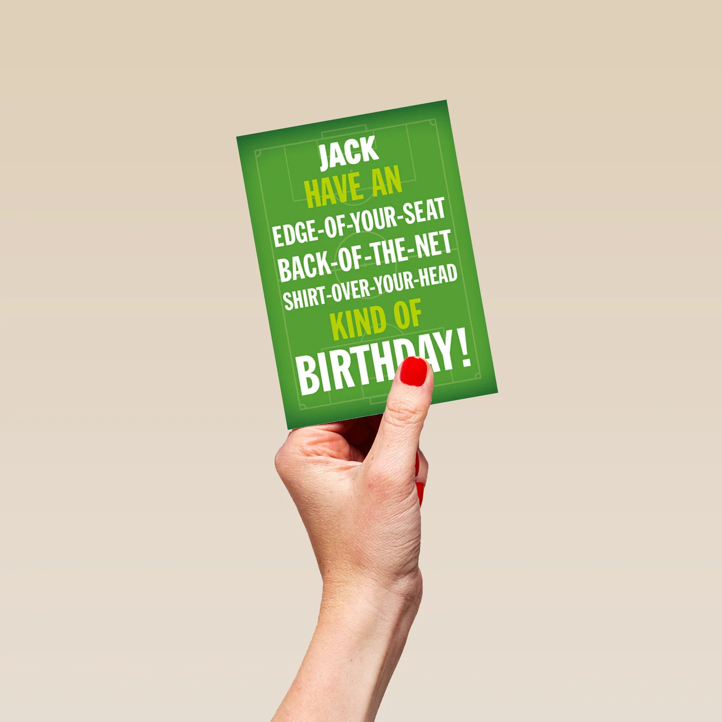 Personalised Editable Funny Football Themed Birthday Card - Image 4