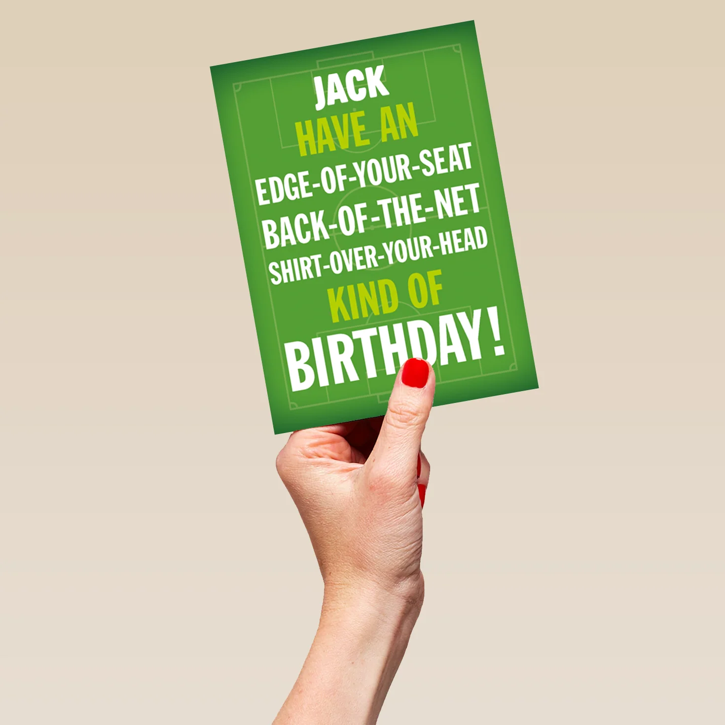 Personalised Editable Funny Football Themed Birthday Card - Image 5