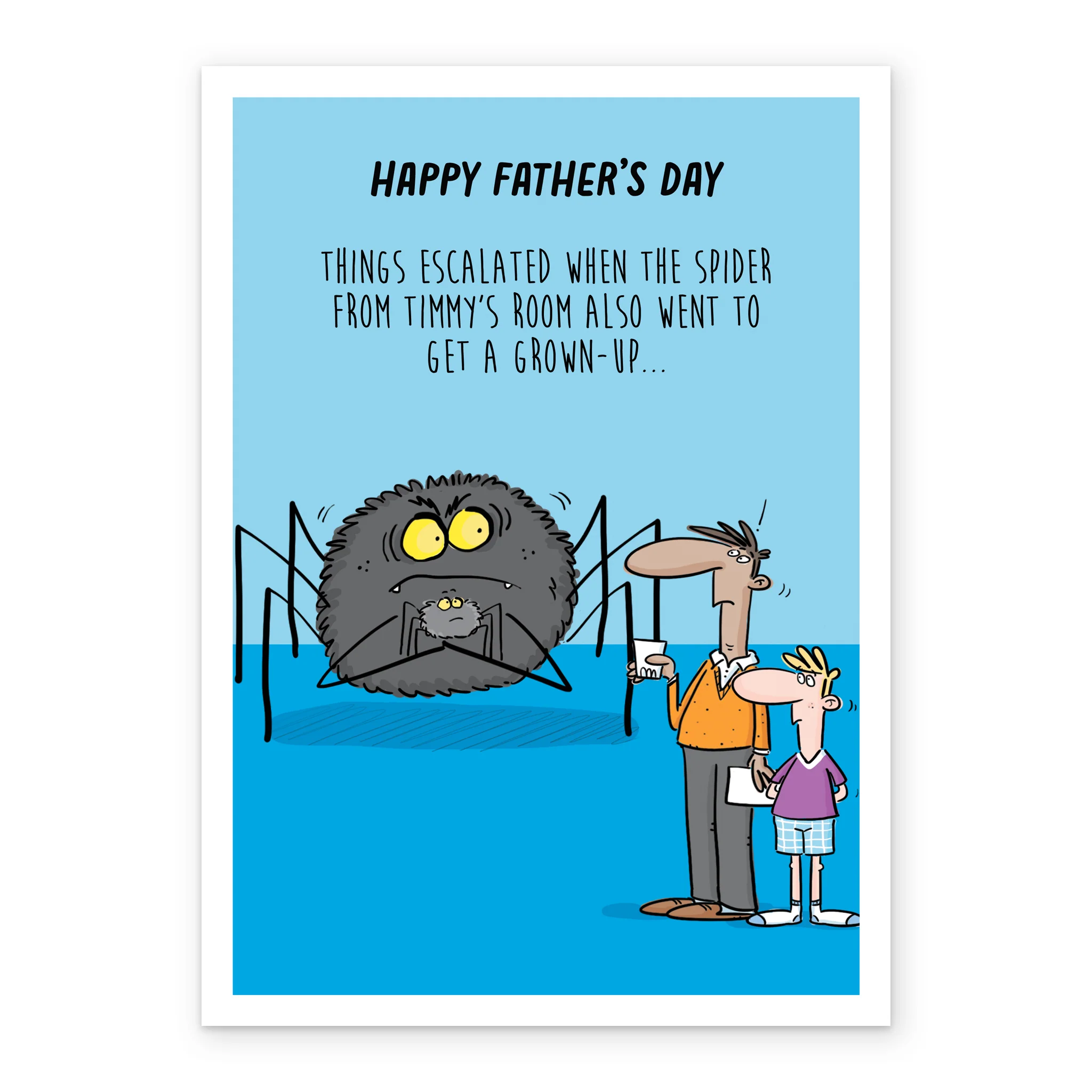 Personalised Editable Funny Giant Spider Father's Day Card - Image 2