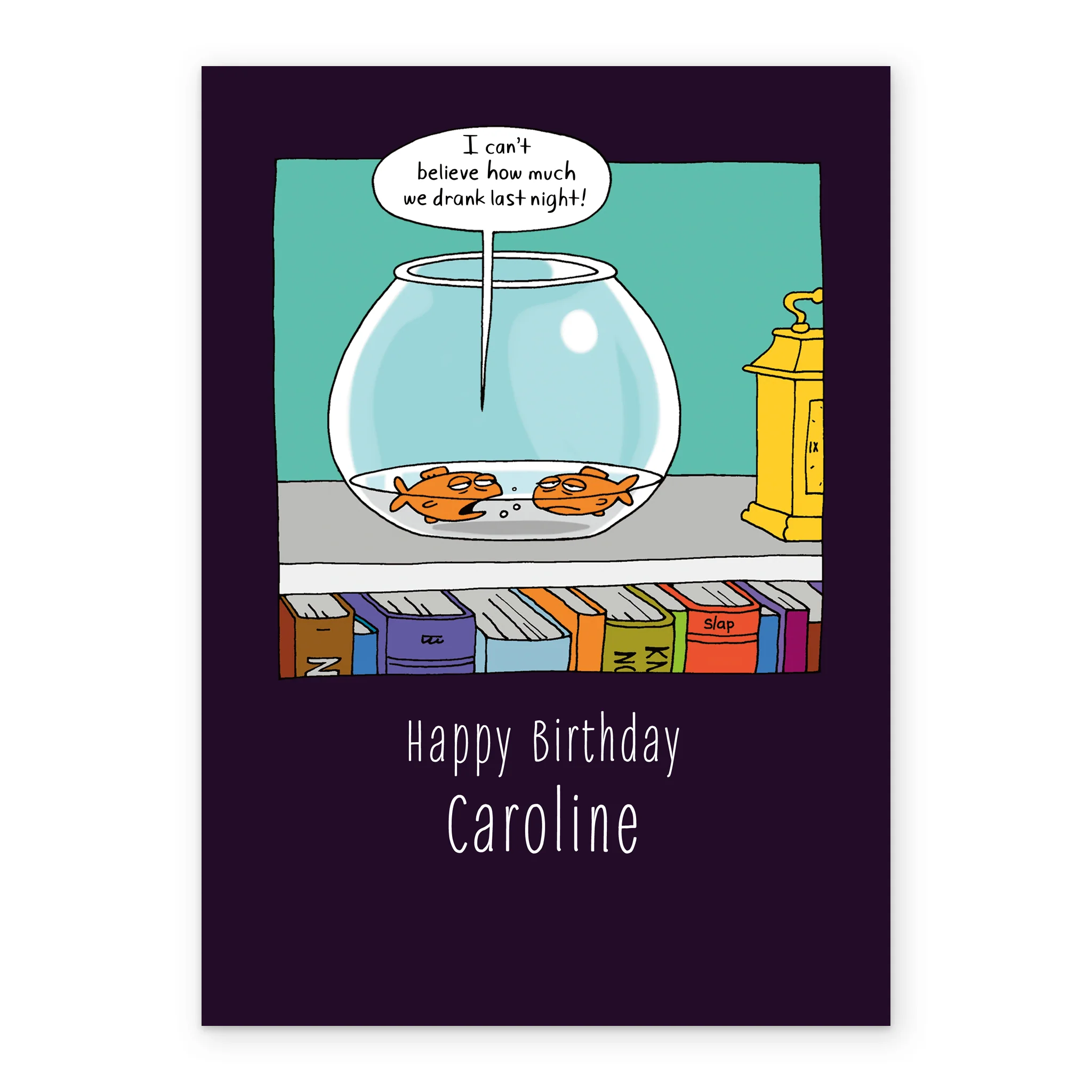 Personalised Editable Funny Gold Fish Birthday Card - Image 2
