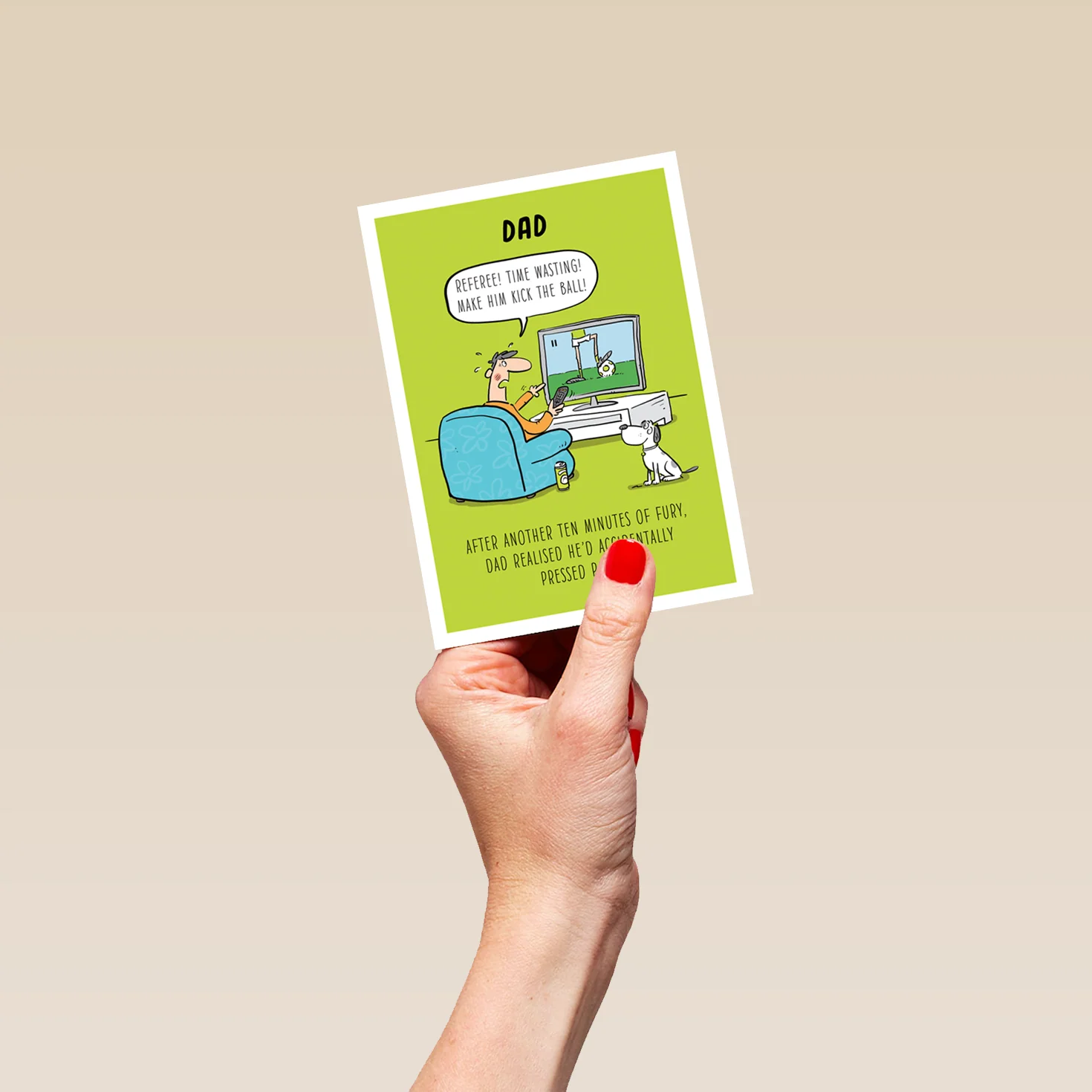 Personalised Editable Funny 'Paused' Father's Day Card for Dad - Image 4