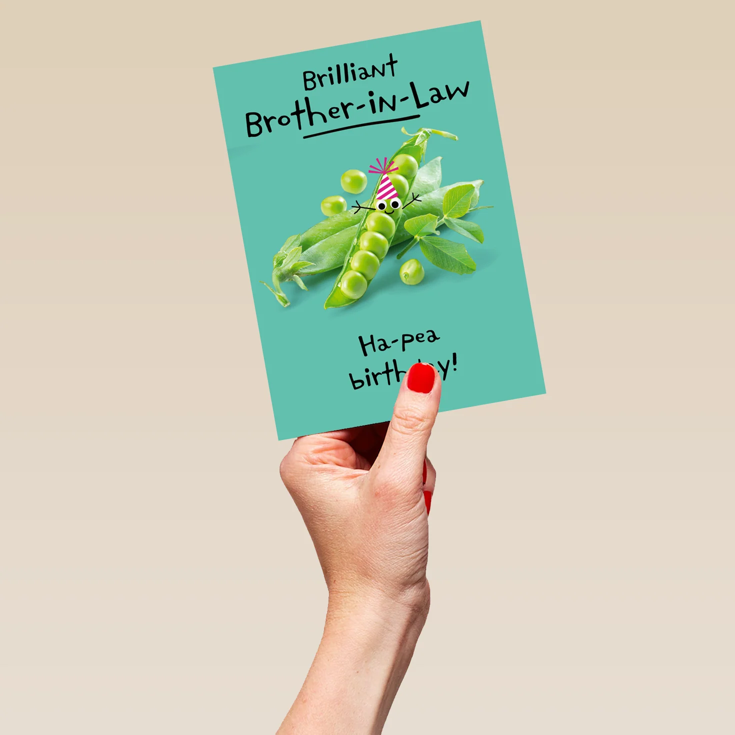 Personalised & Editable Funny Peas Brother-In-Law Birthday Card - Image 5