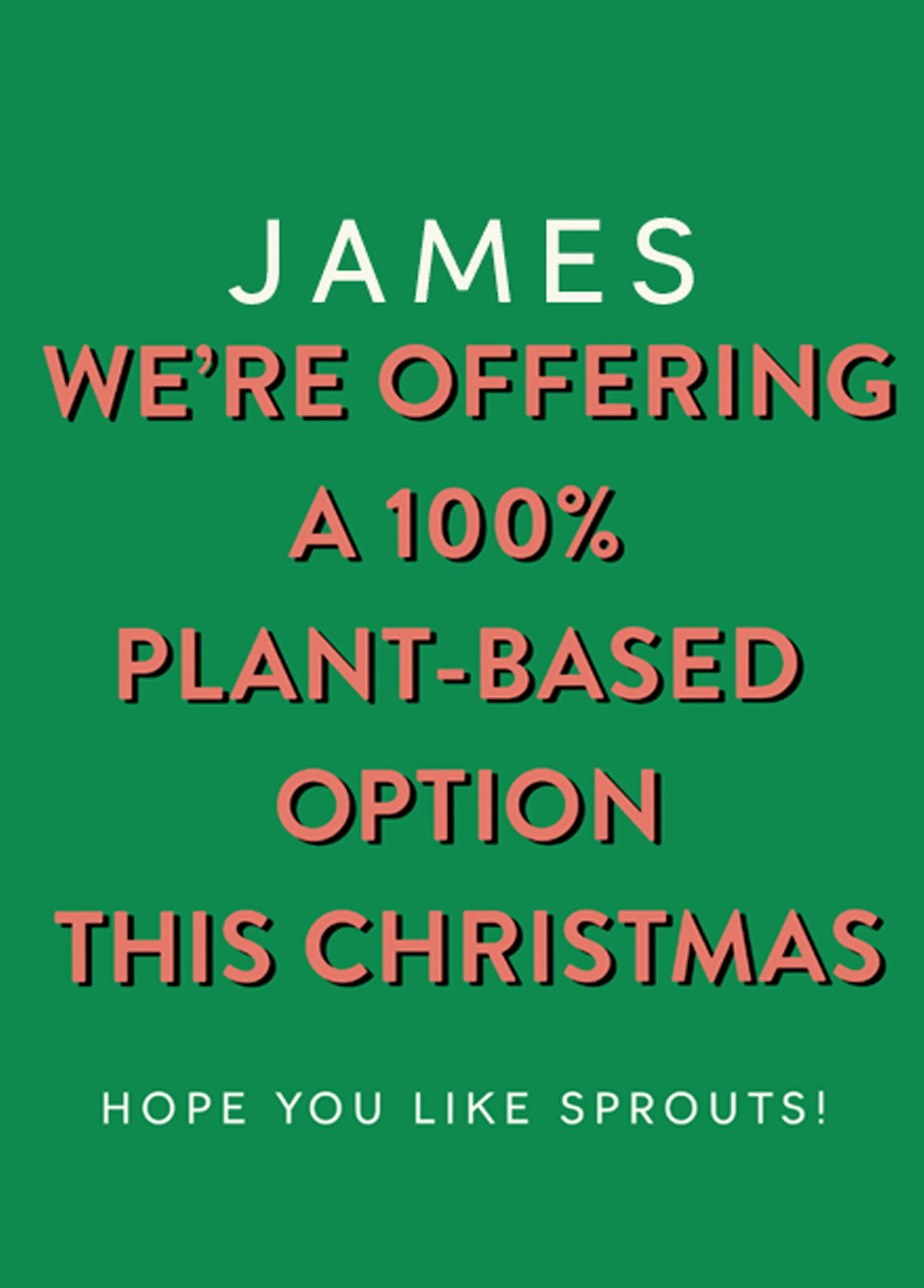 Personalised & Editable Funny Plant-Based Christmas Card for Him