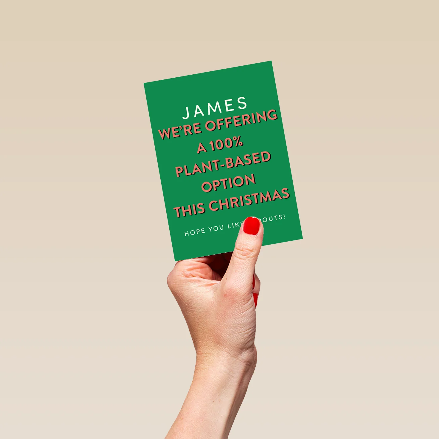 Personalised & Editable Funny Plant-Based Christmas Card for Him - Image 4