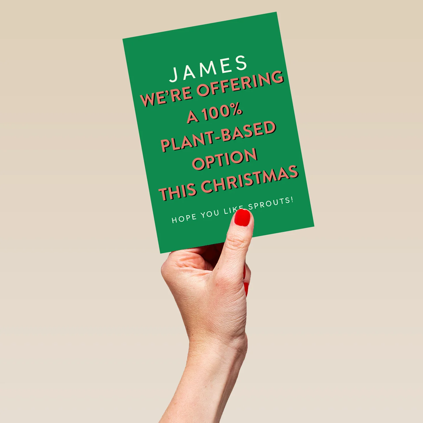 Personalised & Editable Funny Plant-Based Christmas Card for Him - Image 5