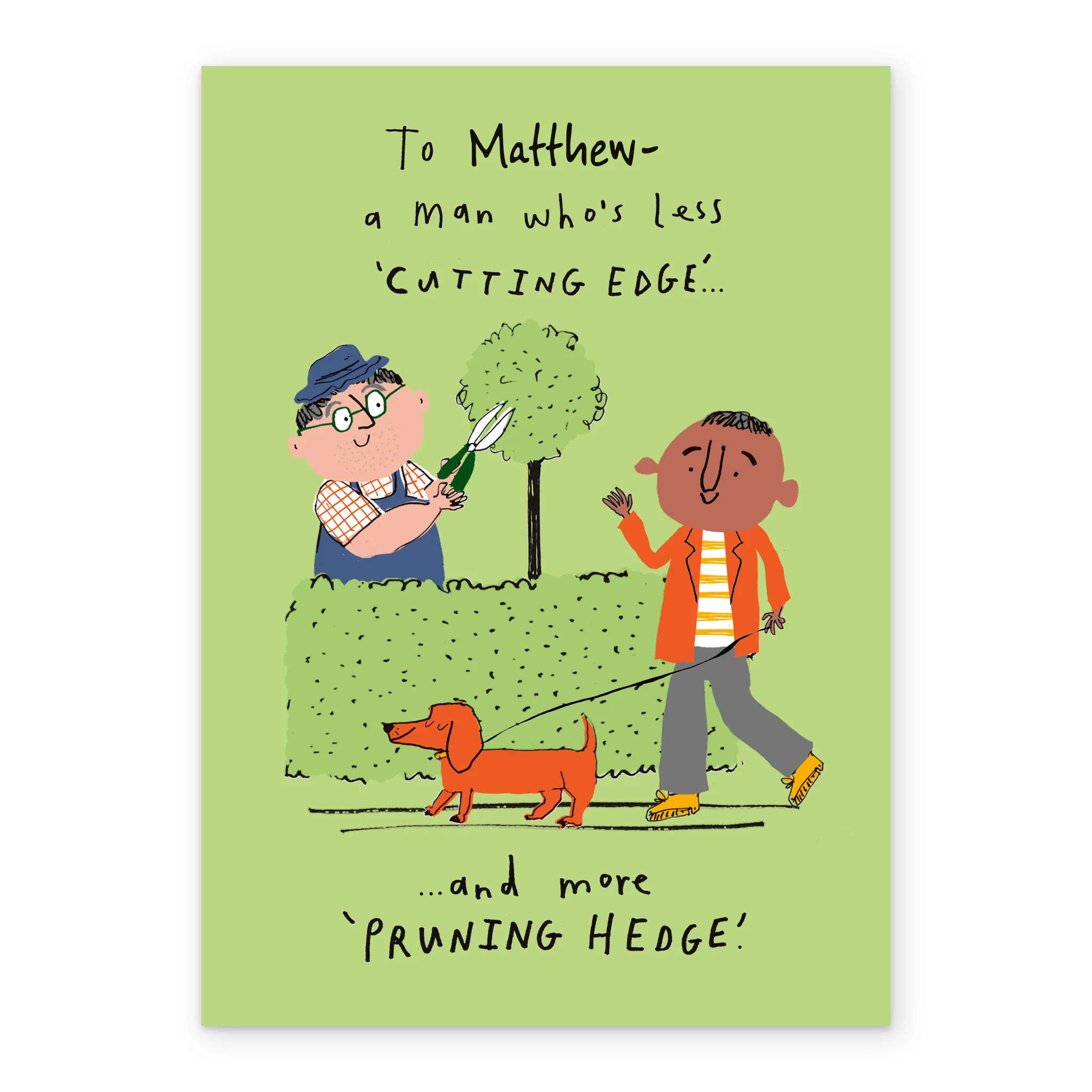 Personalised Editable Funny 'Pruning Hedge' Birthday Card - Image 2