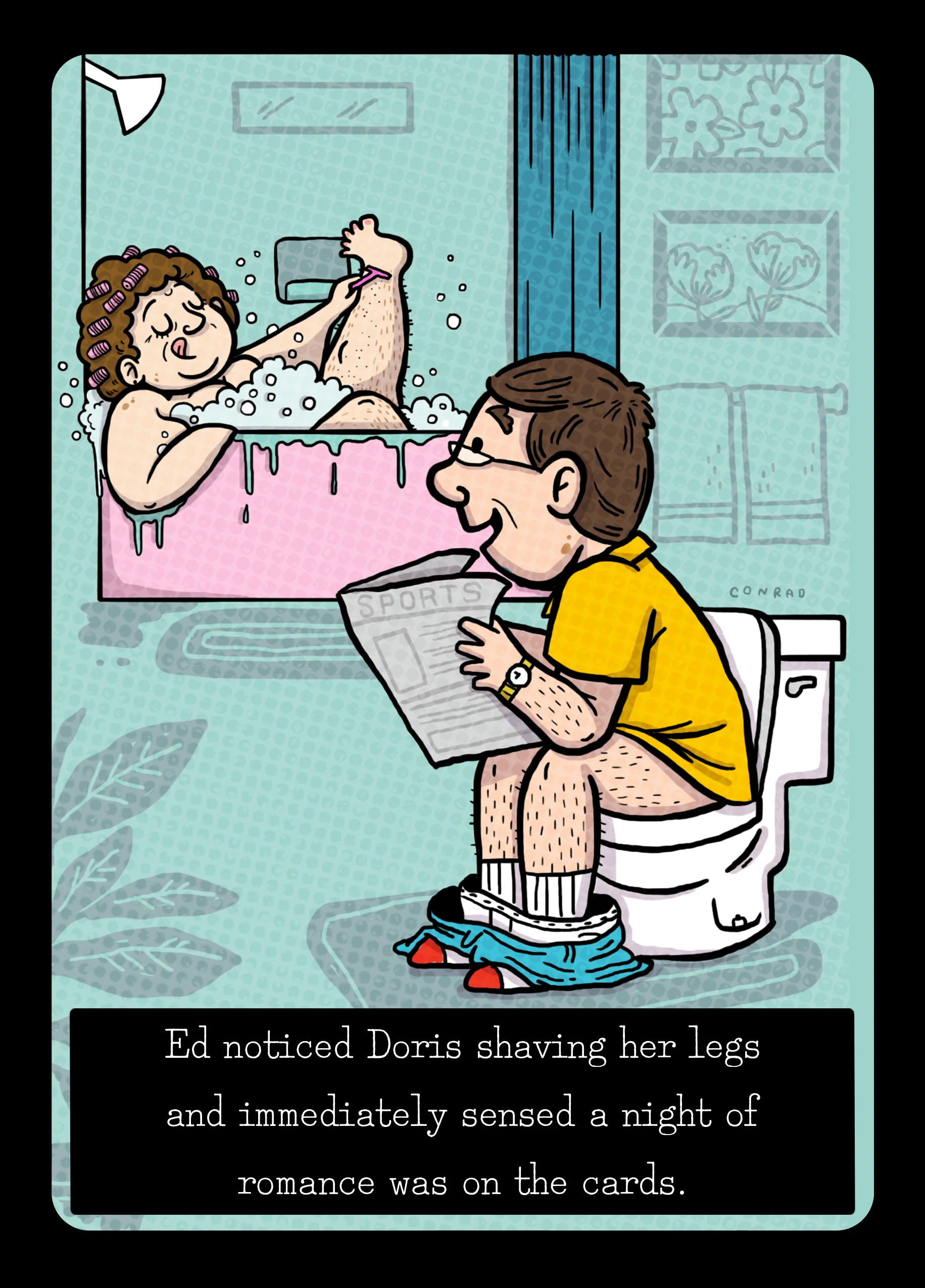 Personalised Editable Funny Shower & Toilet Anniversary Card
