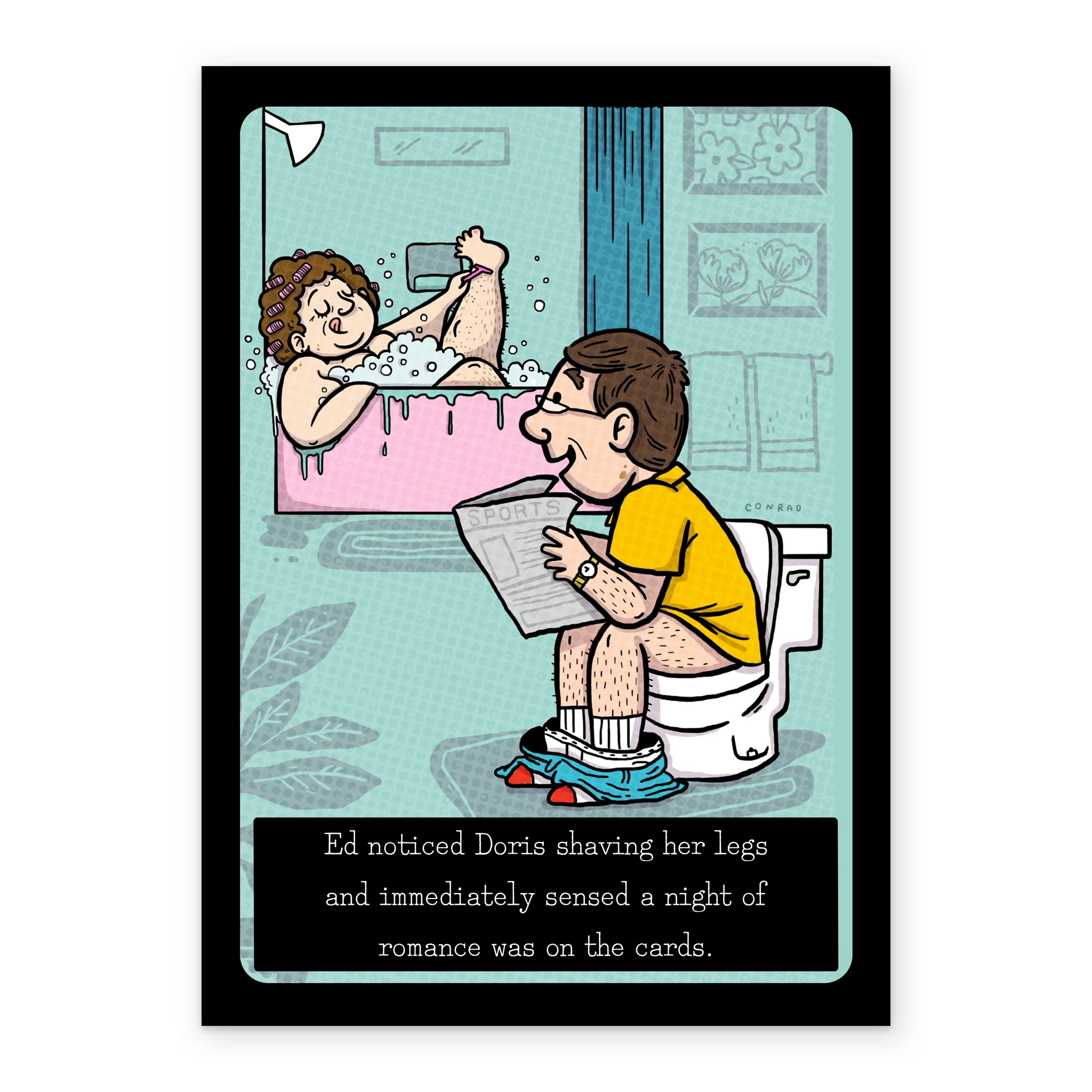 Personalised Editable Funny Shower & Toilet Anniversary Card - Image 2