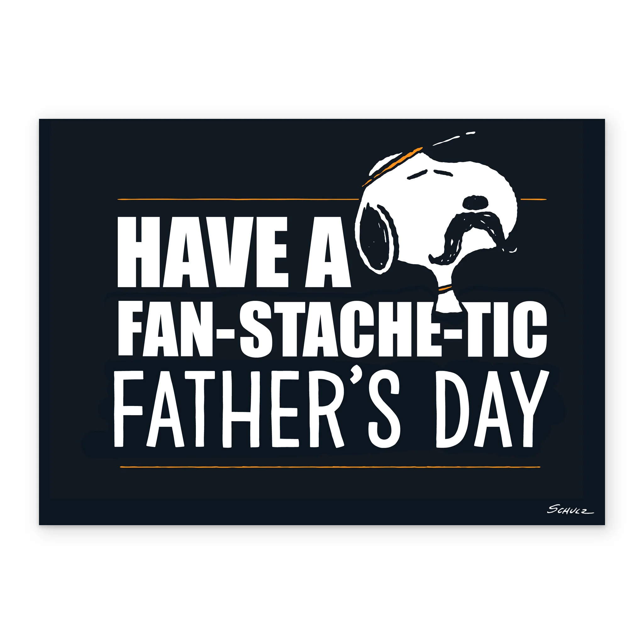 Personalised & Editable Funny SNOOPY Moustache Father's Day Card - Image 2