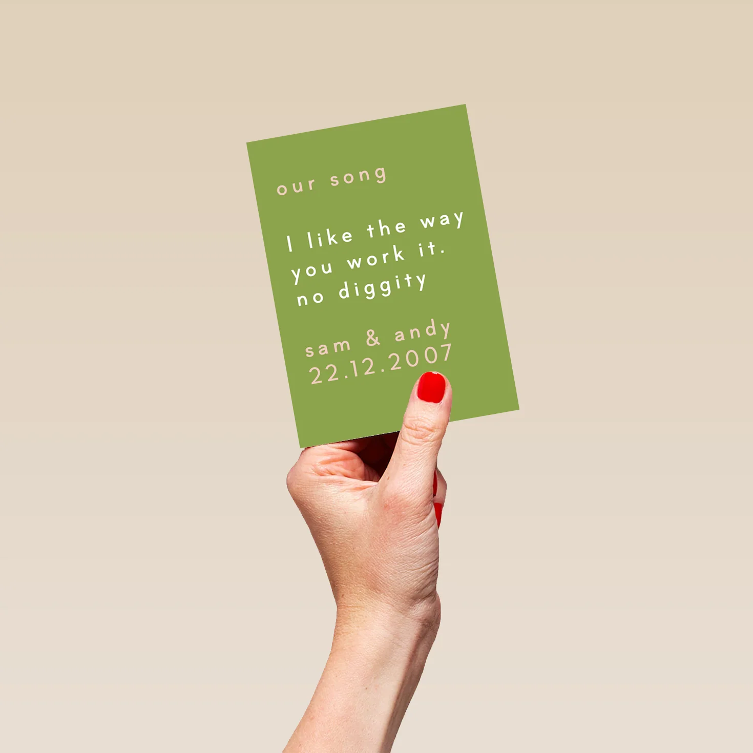 Personalised & Editable Funny Song Lyrics Anniversary Card - Image 4