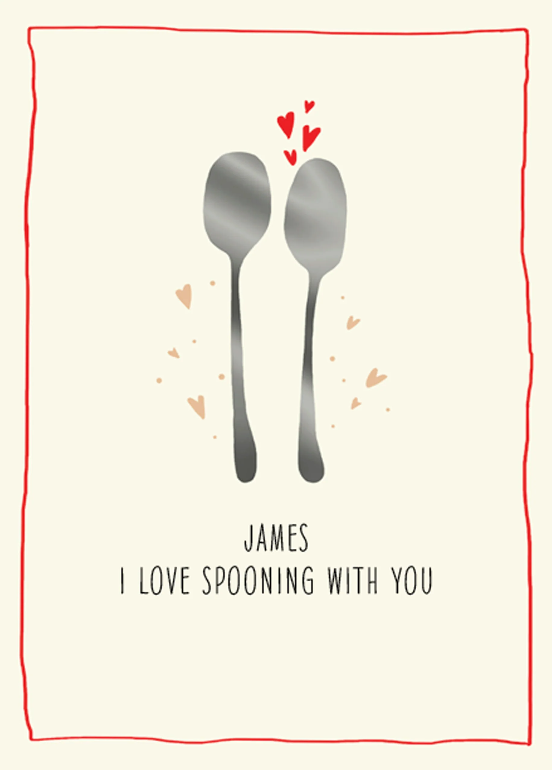 Personalised Editable Funny Spoons Card for Husband